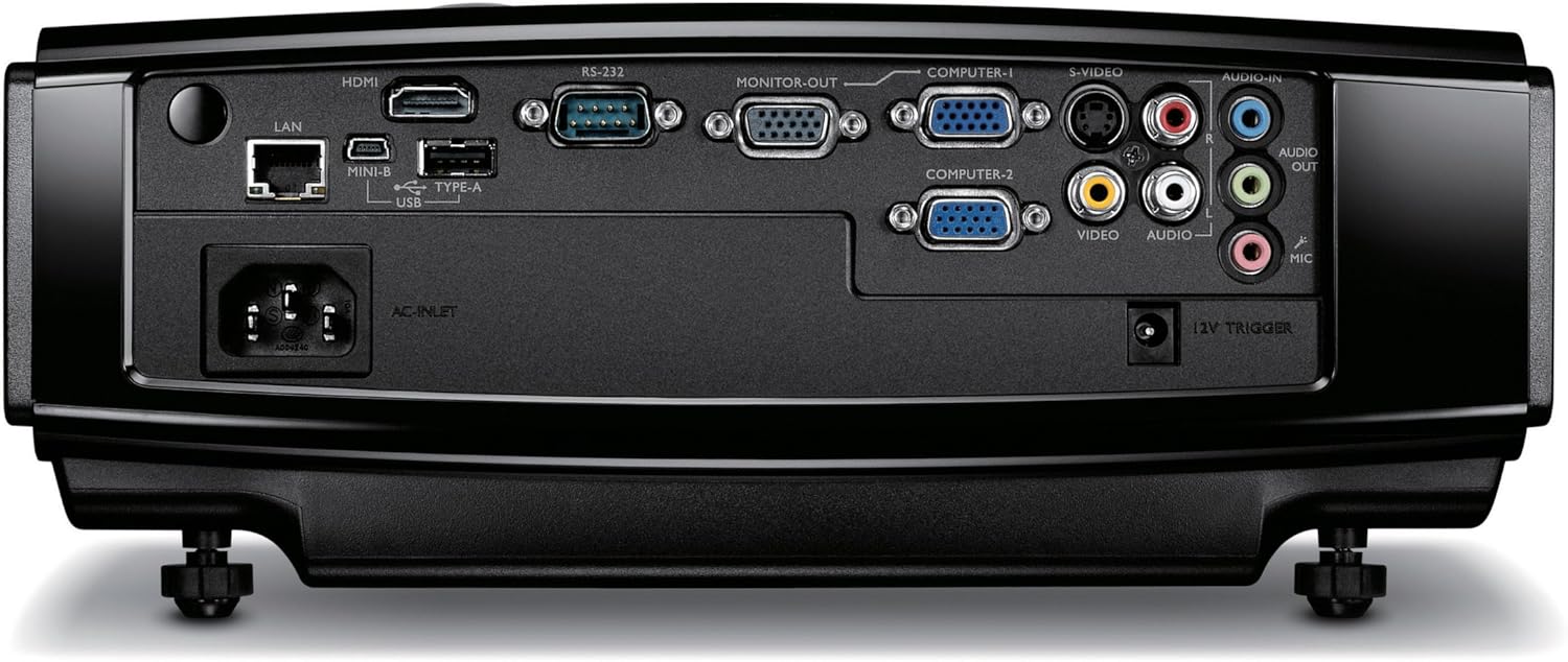 The rear panel of a BenQ MX760 digital projector.