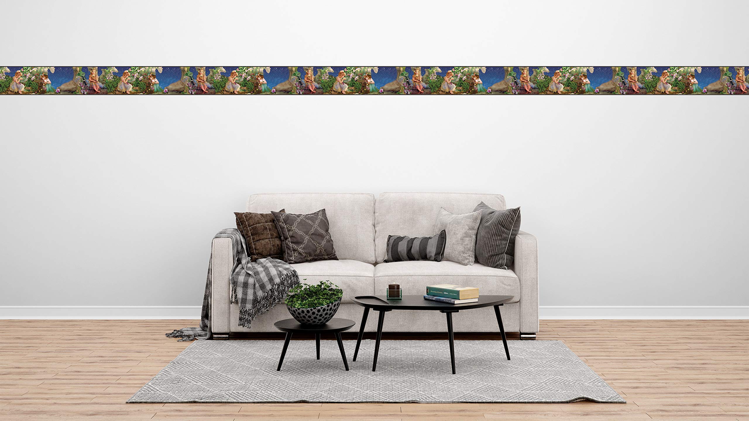 Dundee Deco DDAZBD9227 Peel and Stick Wallpaper Border - Nature Red Blue Green Birds on a Vine Dundee Deco DDAZBD9227 Peel and Stick Wallpaper Border - Nature Red Blue Green Birds on a Vine