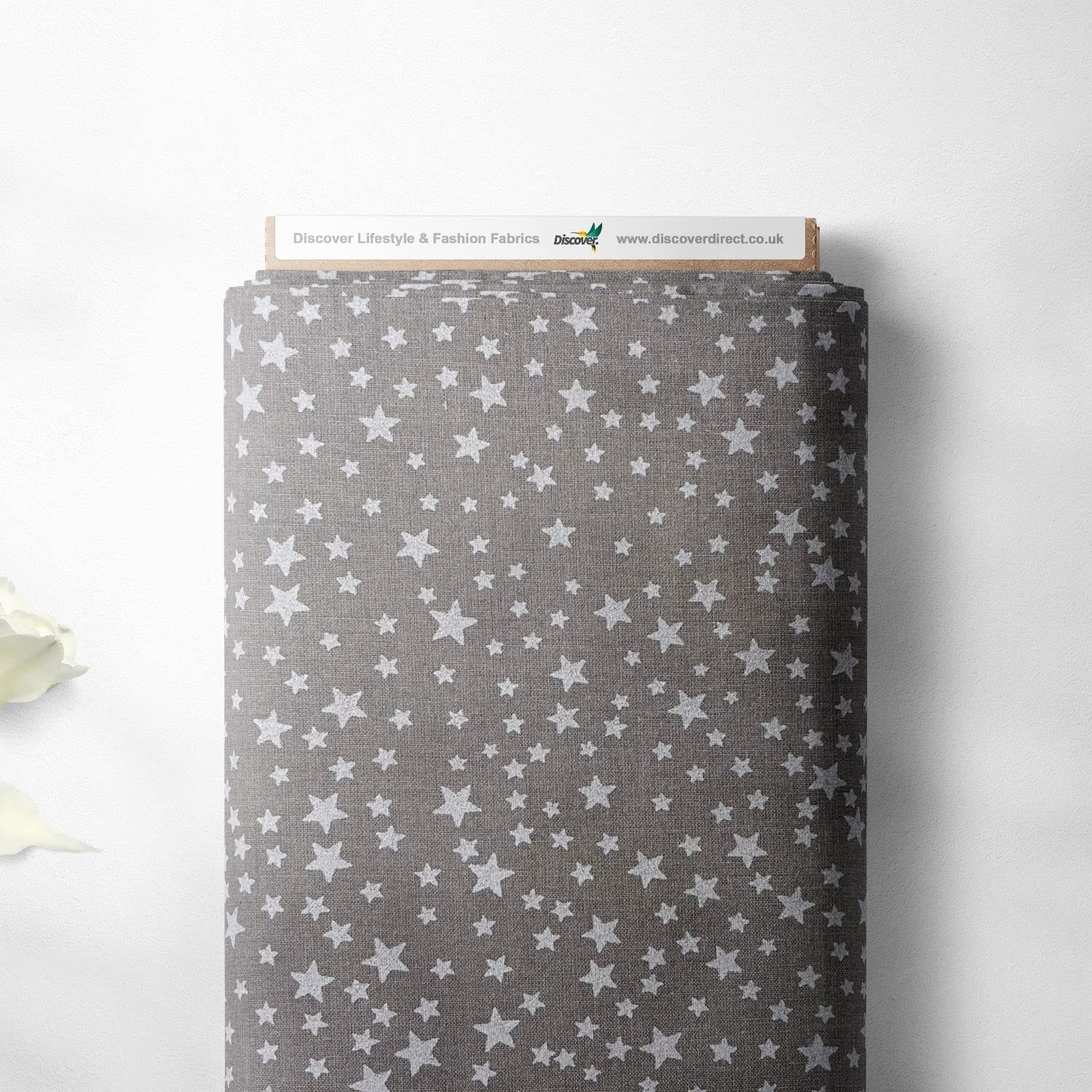 Discover Lifestyle & Fashion Fabrics Stars Silver 100% Cotton Christmas Xmas Crafty Prints For Children Kids Crafts Quilting Fabric Material | 55" - 140 Cm Wide (Per Metre, )