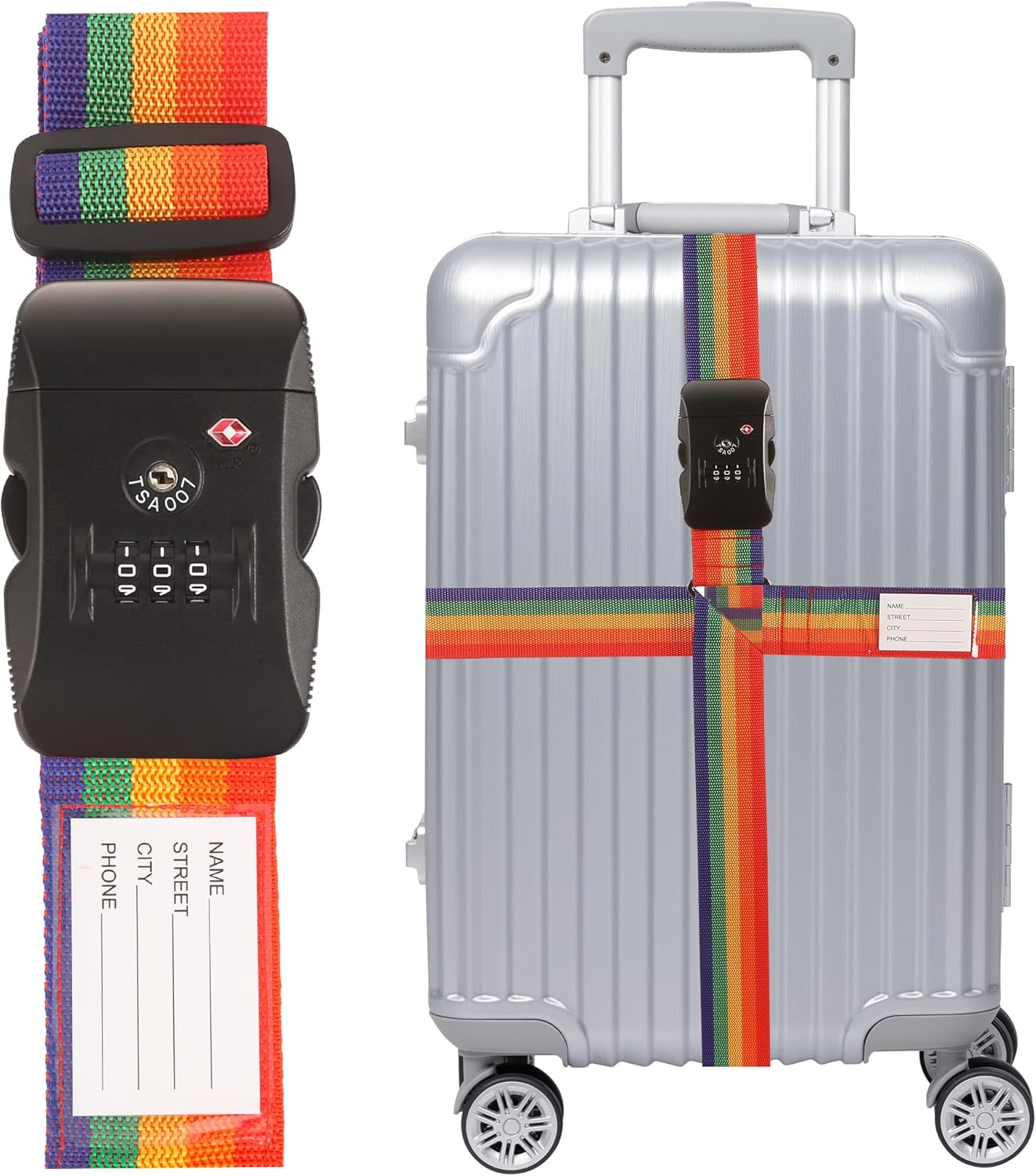 Luggage Strap, Suitcase Strap with Inch Password Lock, 4 Metres