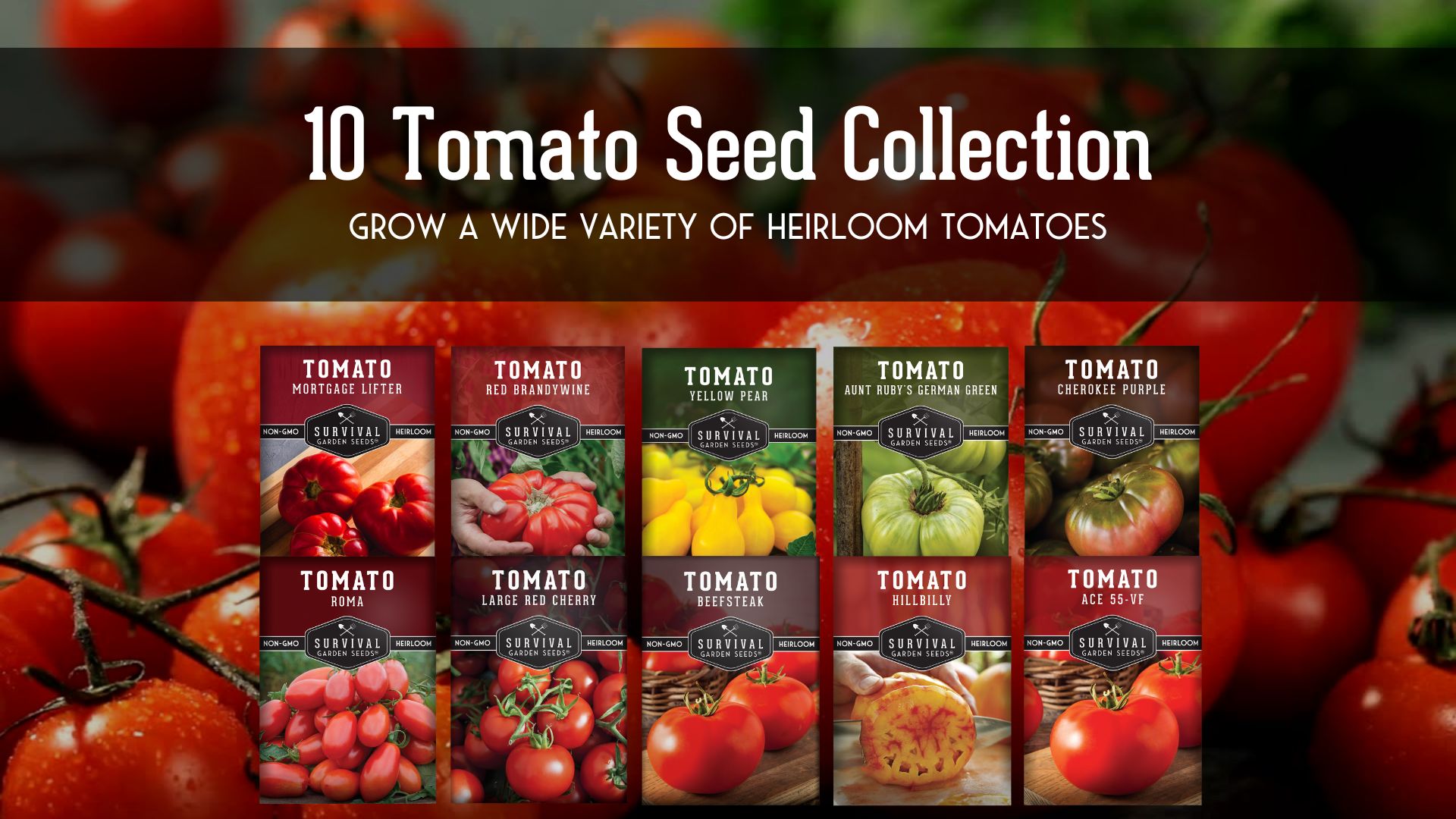 TOMATO　おまとめ商品 Amazon.com : Tomato Seeds 10 Variety Pack for Planting - Black