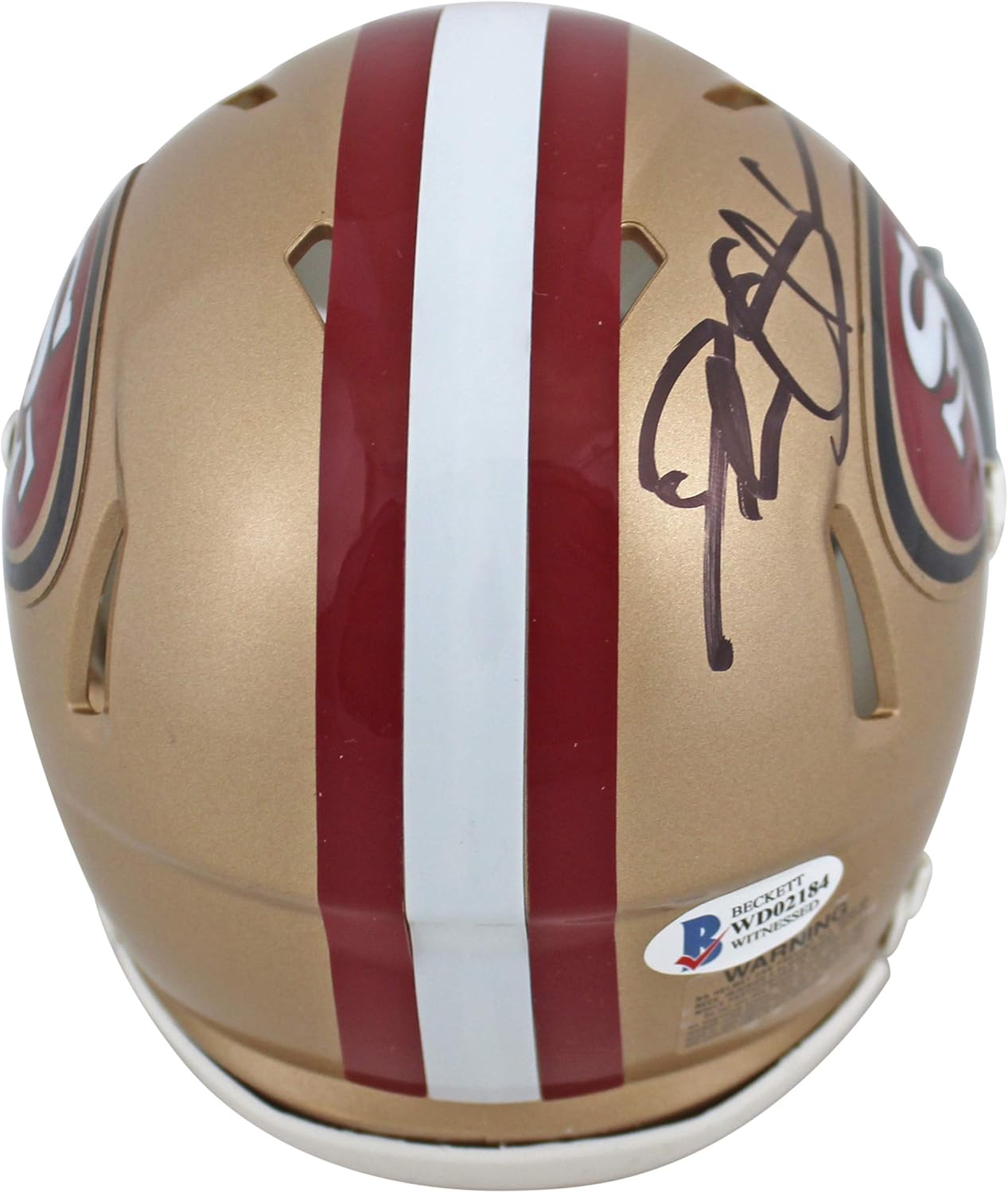 49ers Deion Sanders Authentic Signed Speed Mini Helmet Autographed BAS Witnessed
