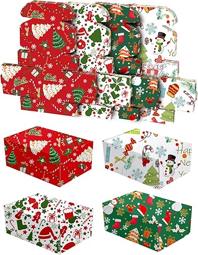 Cajas de envío de regalo de Navidad de 6 x 4 x 3, paquete de 20 cajas de envío pequeñas para cajas de correo de pequeñas empresas, cajas de regalo
