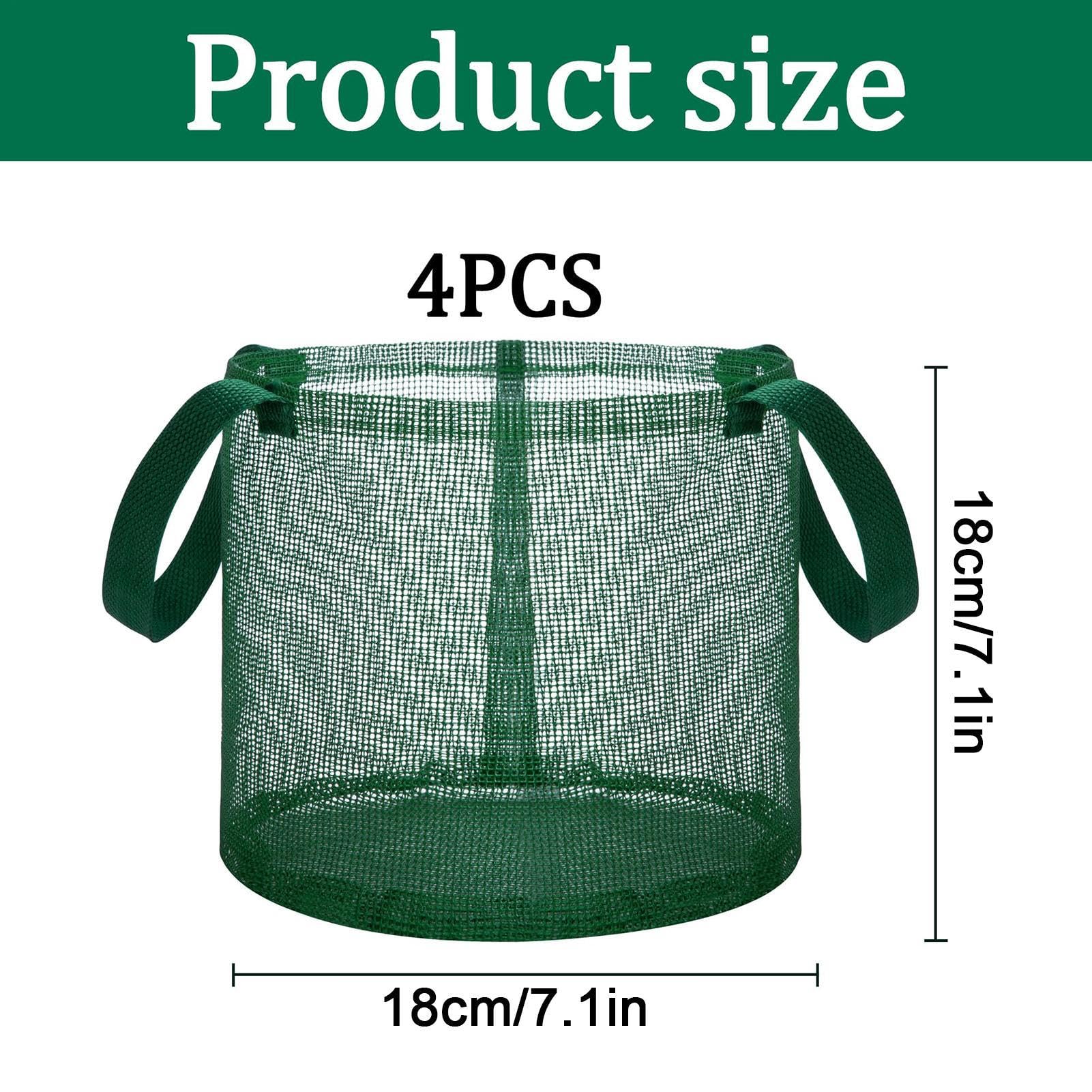 Genérico Cestas para Plantas de Estanque - 4 Cestas Plegables para Plantas hidropónicas | Contenedor para nenúfares - para Acuario, Piscina, Plantar Fresas, Nenúfares