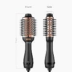 TYMO Brosse Sèche-Cheveux Brosse Sèche-Cheveux en Un, 4 en 1 Sèche-Cheveux Ionique et Styler Volumisateur avec Baril en Titane Ovale, Lisseur à Air Chaud pour un Lissage Soyeux et Sans Frisottis, Or