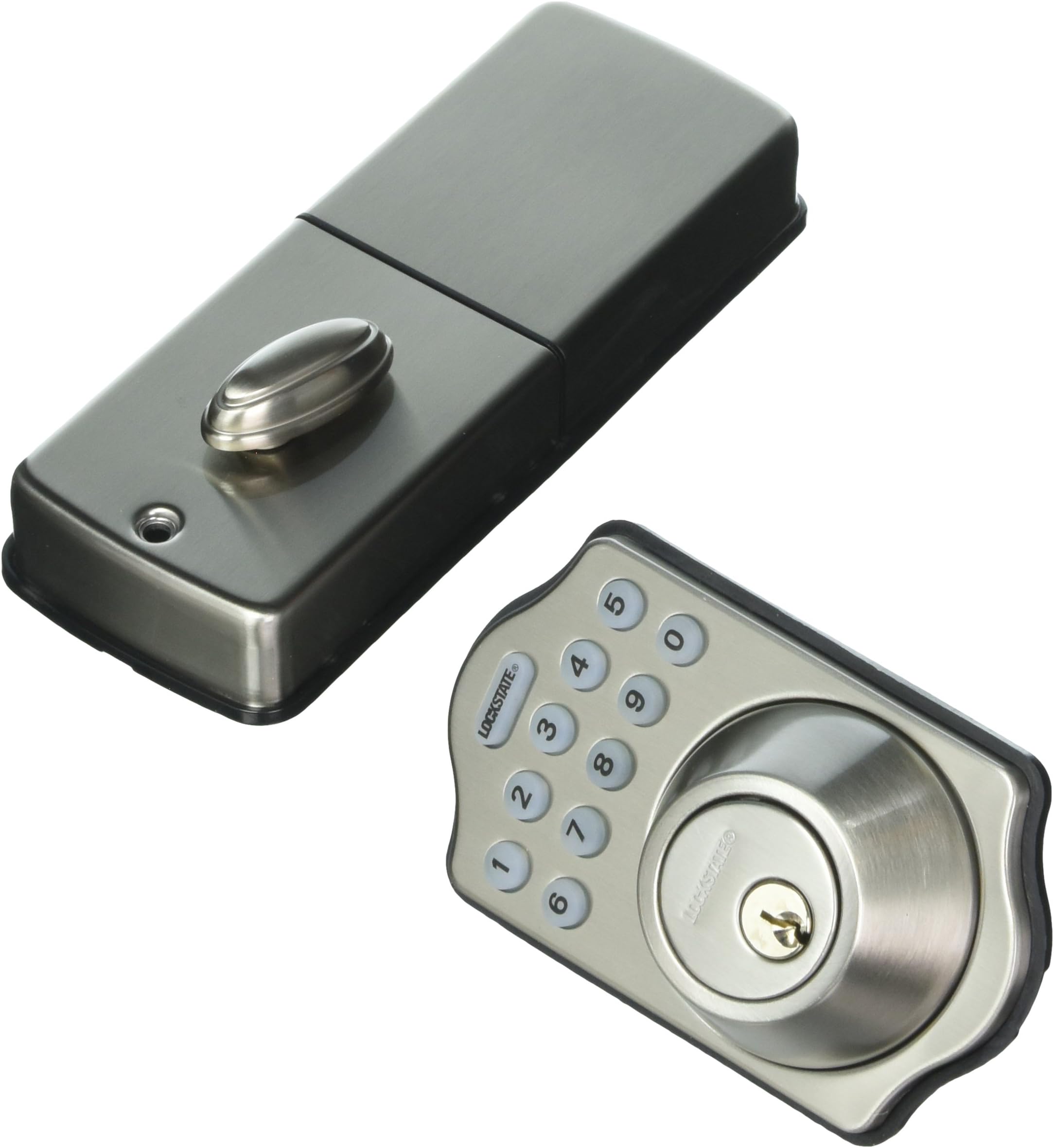 LockState RemoteLock 5i Satin Nickel Aspen Electronic Deadbolt Lock