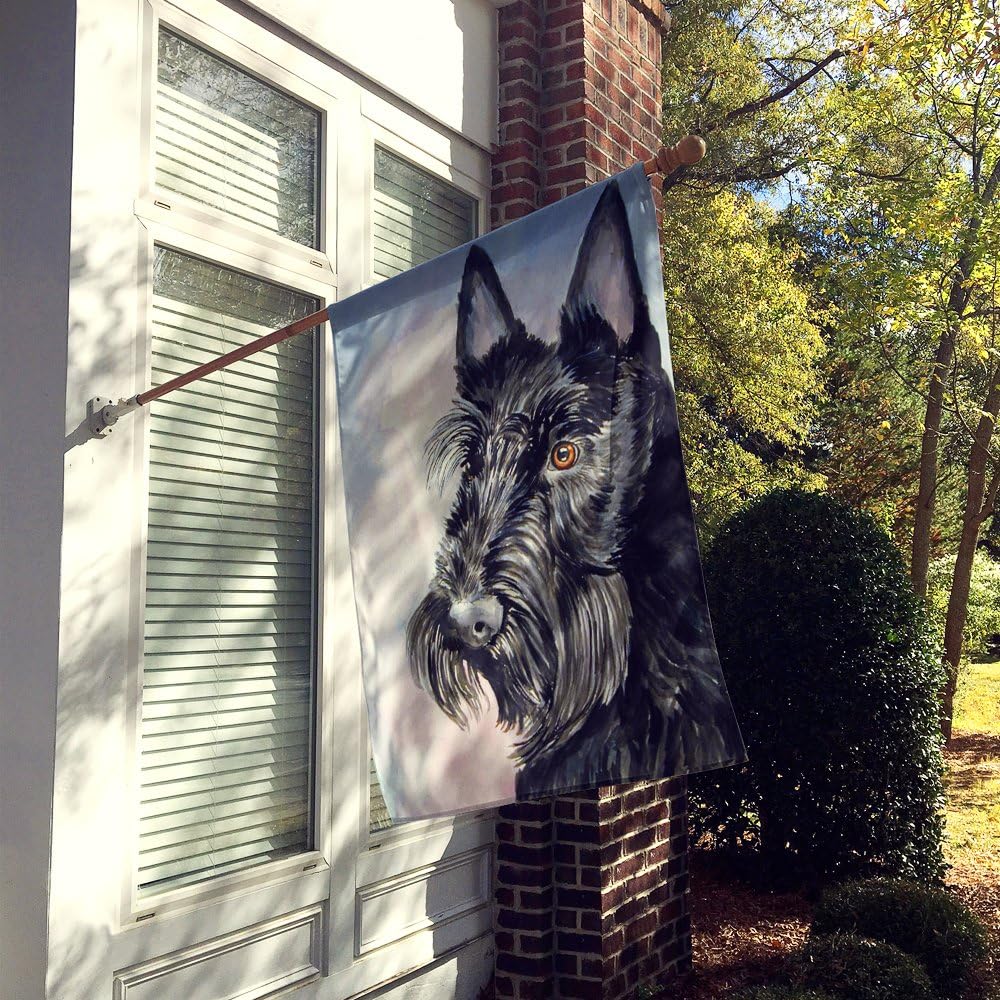 Caroline's Treasures 7047CHF Scottish Terrier House Flag Large Porch Sleeve Pole Decorative Outside Yard Banner Artwork Wall Hanging, Polyester, House Size, Multicolor