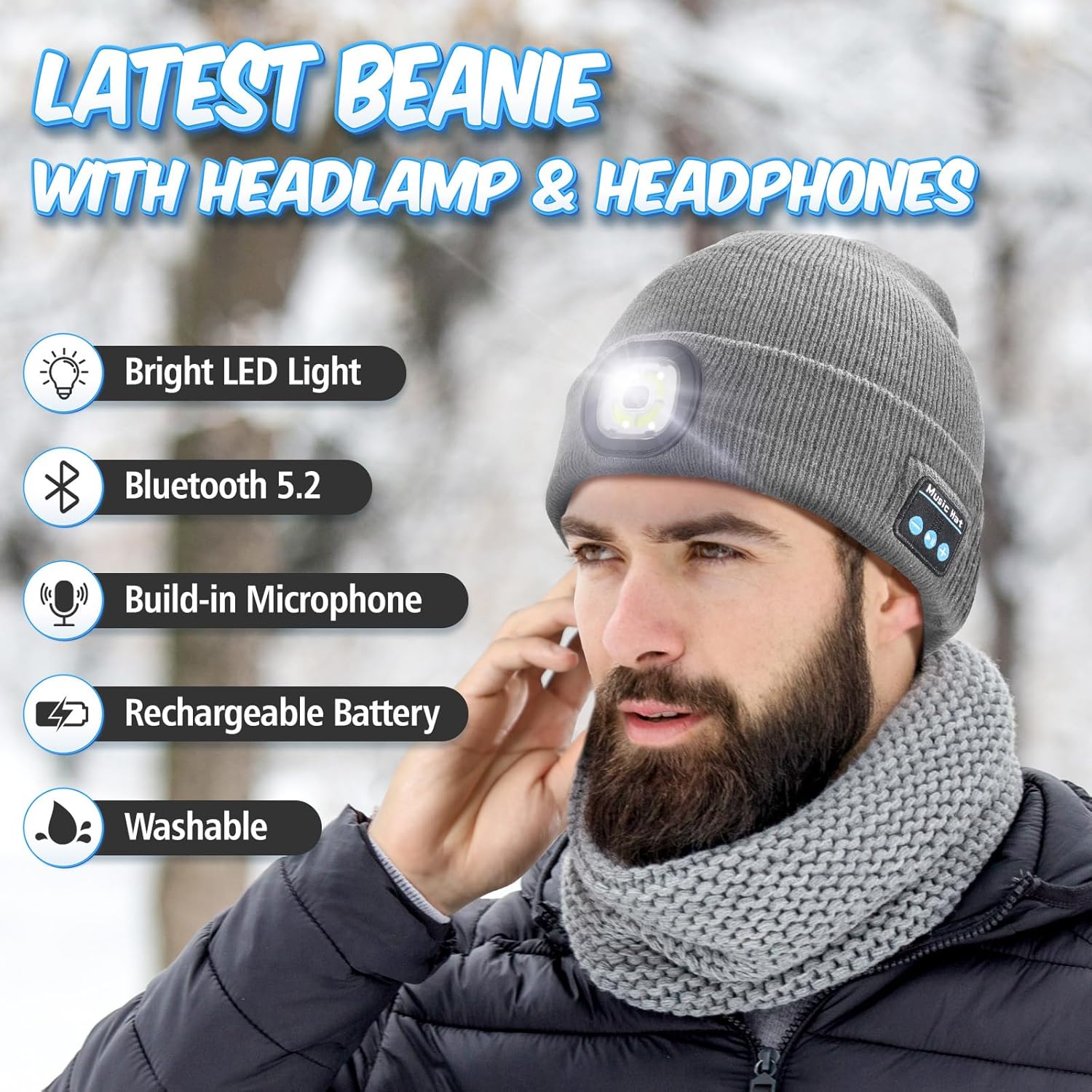 Illuminate Your Adventures: The Ultimate KEZKALS LED Bluetooth Beanie Review!