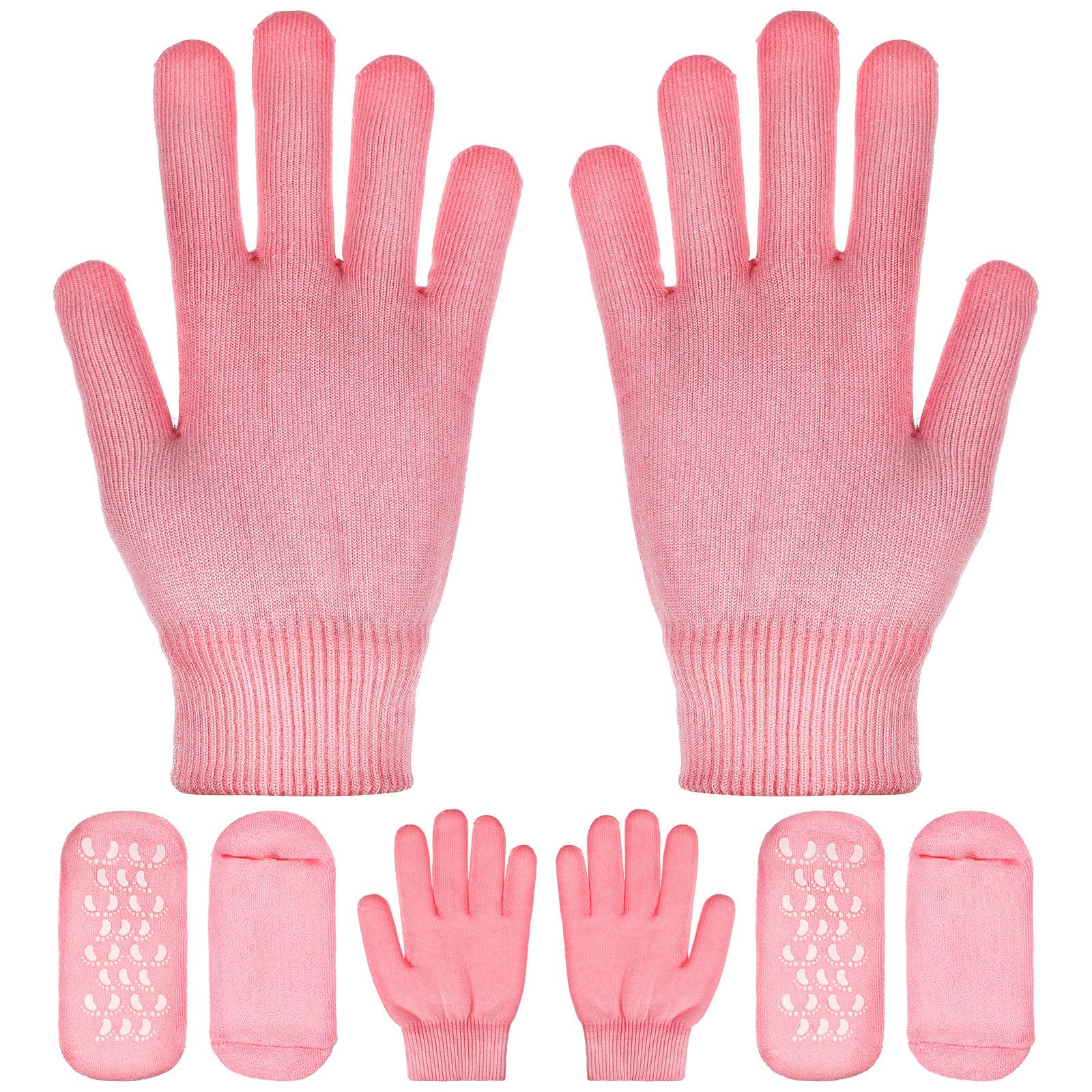 Lot de 2 Sets de Sets de Paires de Chaussettes Hydratantes Spa en Coton Libération Continue D'huile Minérale, Matériau Souple, pour L'hiver la Maison