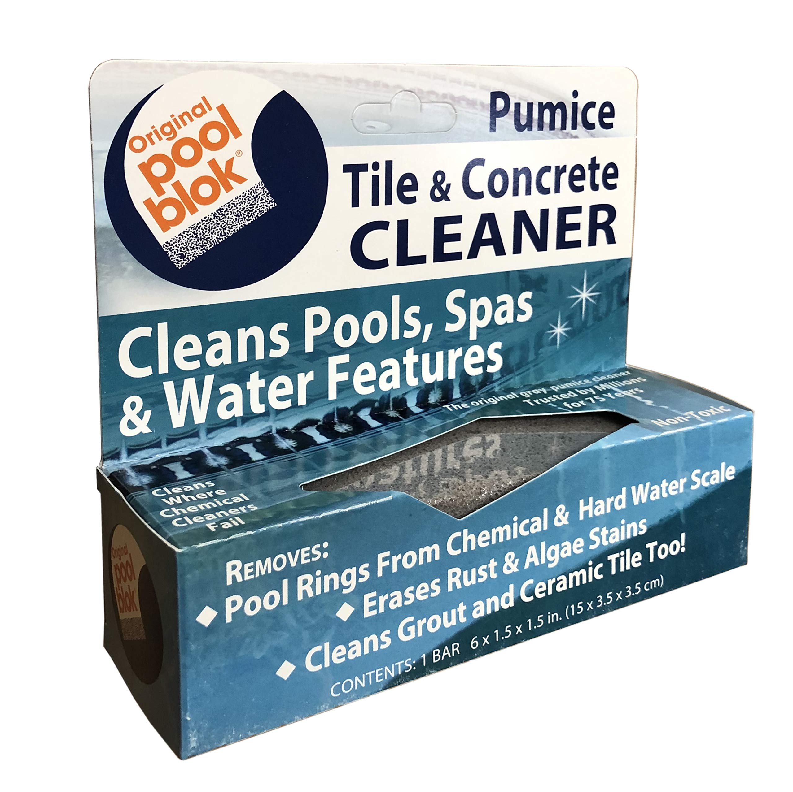 BILLY BUCKSKIN HOME & BEAUTYPool-Whiz Pumice Block, Pool Tile Concrete Cleaner, Pumice Stone for Cleaning Pools, Spas Water Features, Pool and Spa Cleaner, by Co. Pack of 1