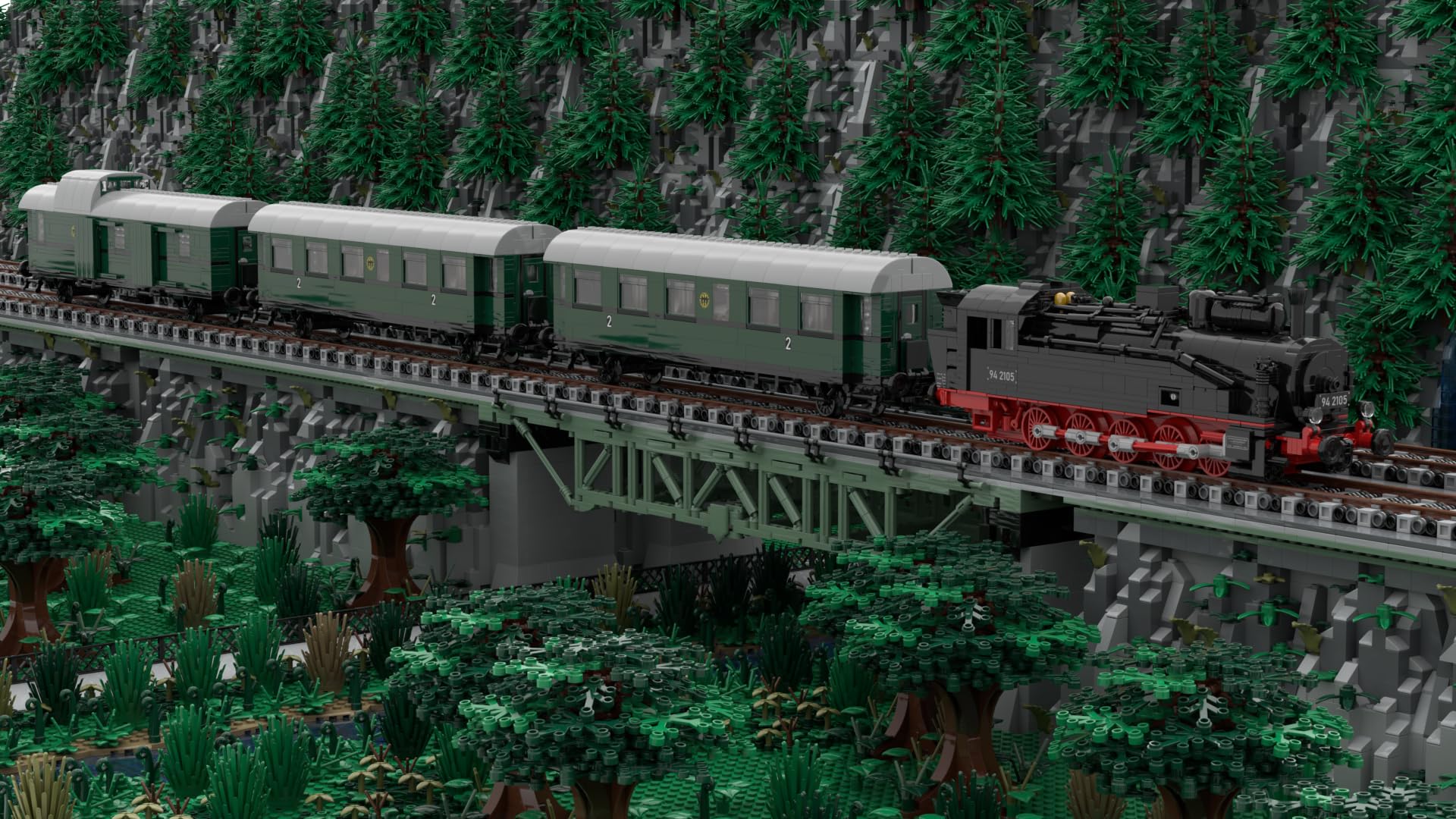 Stone Heap | Personenwagen Bi-29 oder Gepäckwagen Pwi-29 | 2 in 1 Klemmbausteinset | Modellbausatz für Eisenbahn-Fans & Sammler