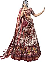 Women's Wedding Special Tussar Silk Printed Lehenga Choli Set