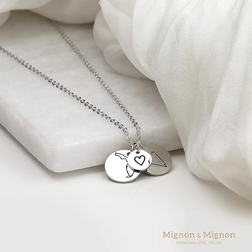 Miniatura 4 de Best Friend Necklace Long Distance Friendship Custom Two State Jewelry, Gifts for Women, Mother Daughter Relationship, Unique Personalized Necklace