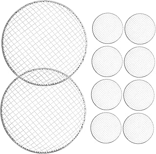 CALLARON 10 Peças De Arame Descartável Para Churrasco Grelha Descartável Para Biscoitos Assadeira Descartável Para Grelha A Carvão Tela Para Grelha A Carvão Acessório Para Grelha A Carvão
