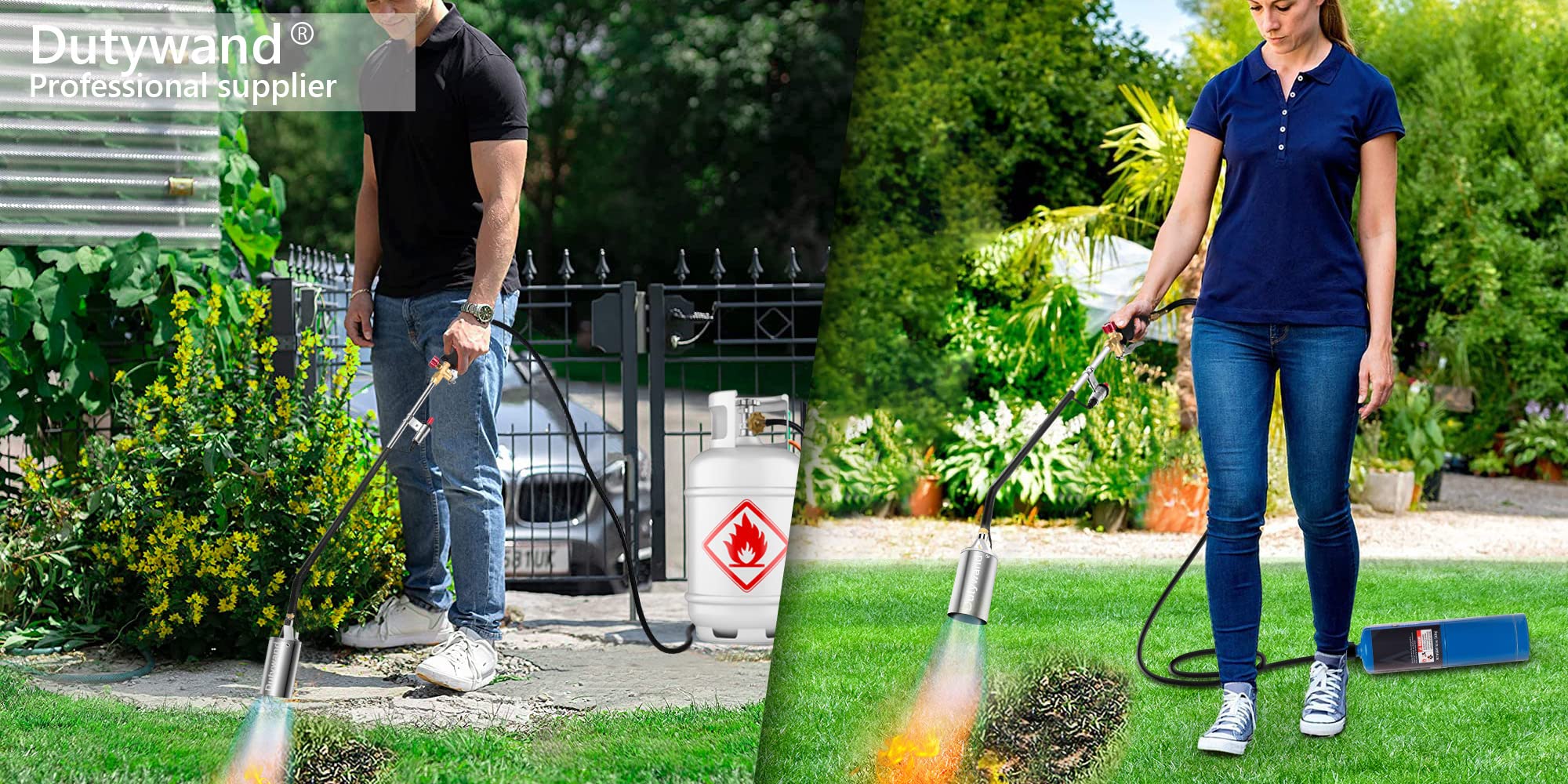 Heavy Duty Propane Torch Weed Burner Kit, Weed Torch with Turbo Trigger