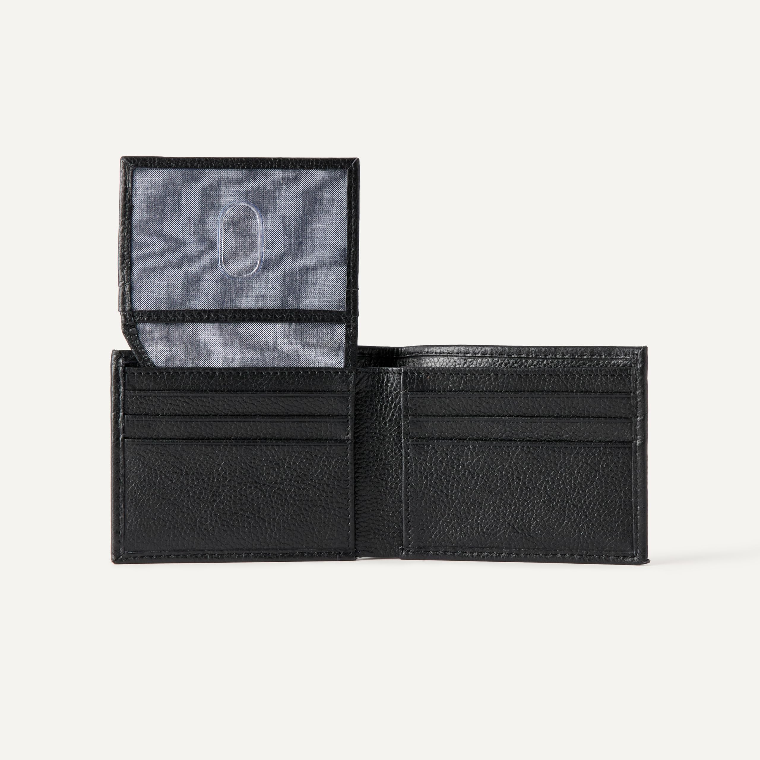 Amazon Essentials Men's Pebbled Full Grain Leather Bifold Wallet