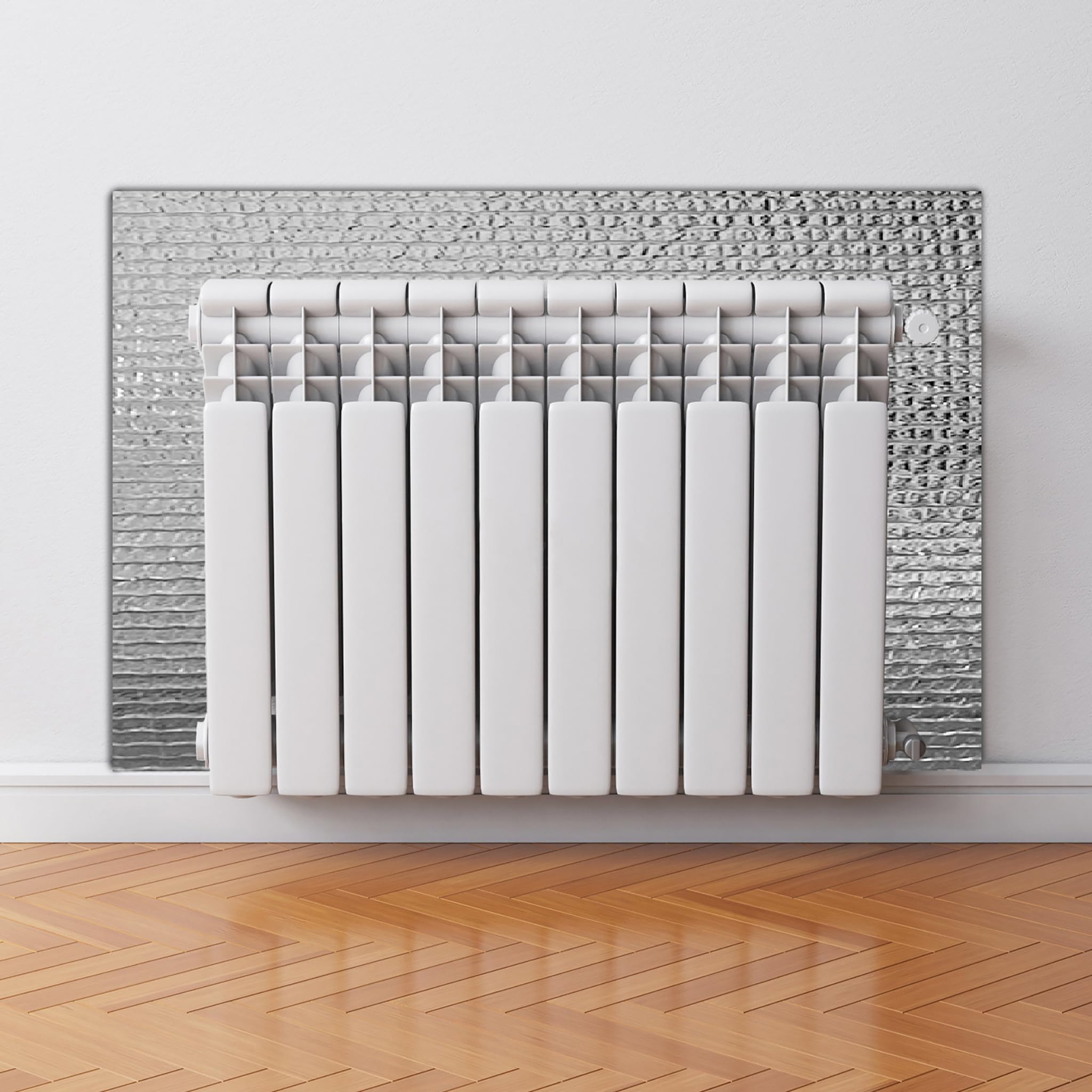 UISEBRT Lámina aislante de 0,6 x 20 m, lámina térmica de aluminio, lámina reflectante para radiadores, 3-4 mm de grosor, para mantener el calor, aislamiento térmico