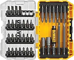 Dewalt Jogo de Chaves para Parafusar 37 Peças, com Estojo, Pontas Phillips, Fenda e Quadrada, Modelo DW2163