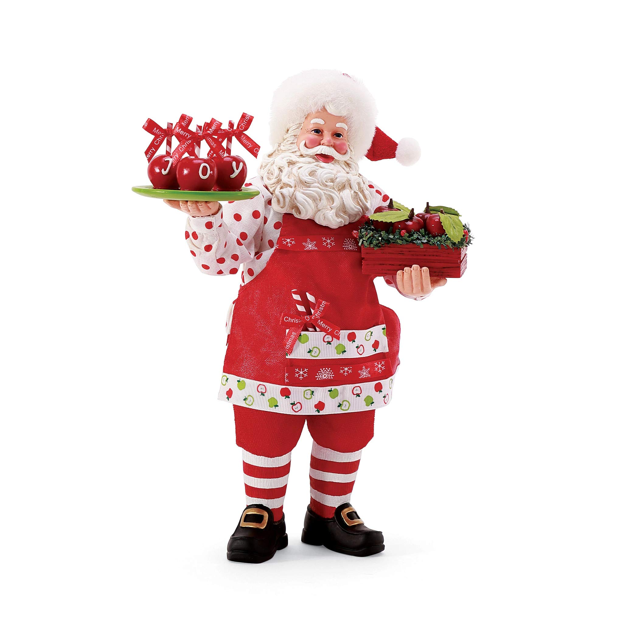 Department 56 Possible Dreams Bon Apetit Santa Candy Apples Figurine, 10.5 Inch, Multicolor