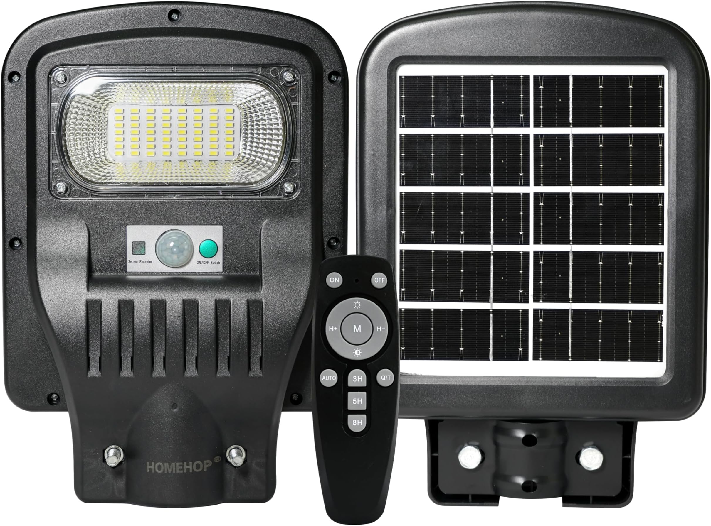 Homehop All in One Solar Street Light Outdoor 30W Motion Sensor Wall Security Waterproof Wireless Automatic Lamp for Home, Garden (5Ah,ABS/Cool White, Pack of 1)