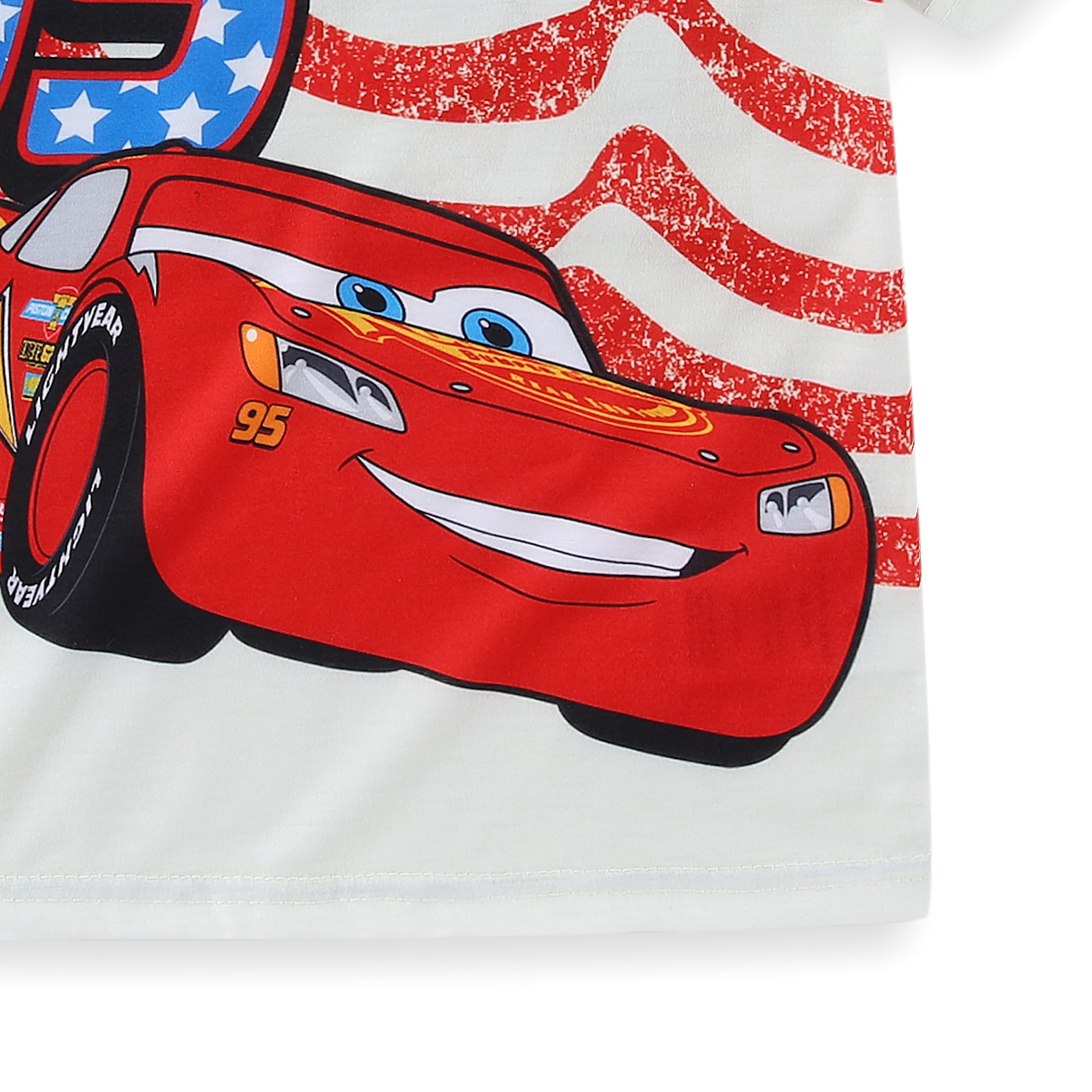 Disney Cars Flash McQueen Active Mesh - Maglietta a maniche corte per bambini e bambini