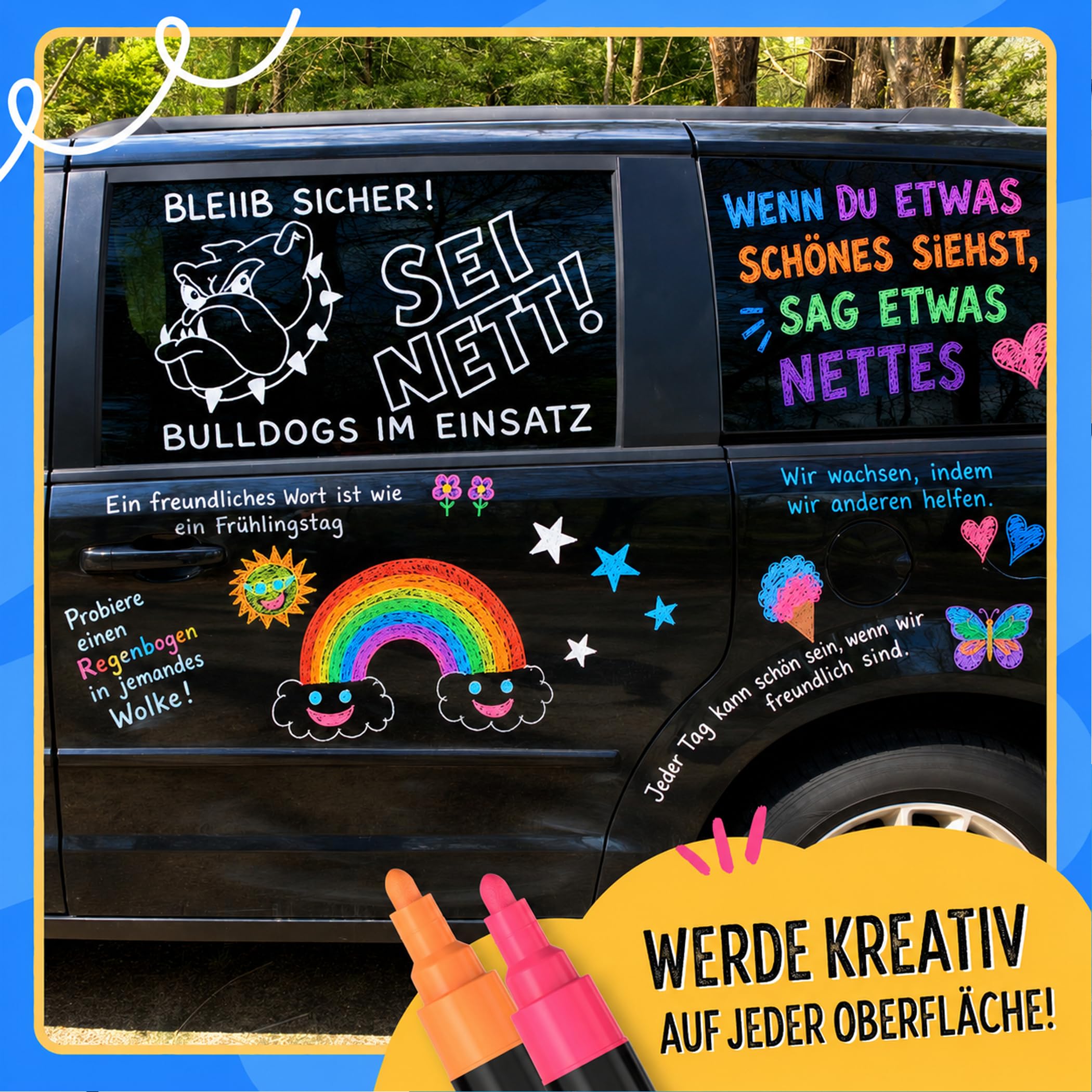 Chalkola 16 Kreidestifte für Tafel Abwaschbar - (16 Stifte 6mm, Kreidestift) | Kreidestifte für Fenster, Tafelkreide & Metallic Glasstifte, Chalk Marker, Kreidemarker Abwischbar, Fensterfarben