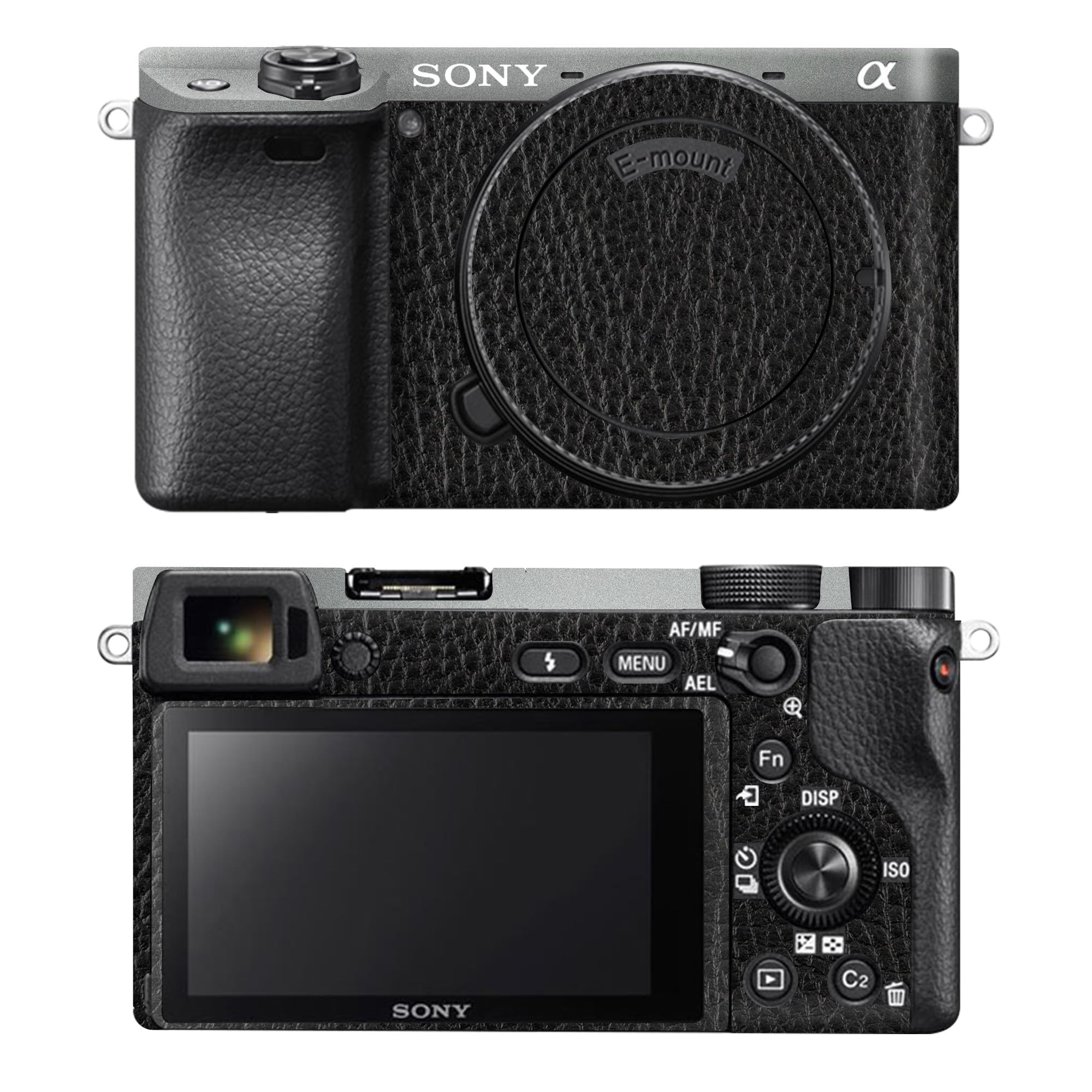 Capes India Camera Skin Cover Compatible with Sony A6300 / A6400 | Anti Scratch | Protective Film (Design - Retro Black Leather)-image-33