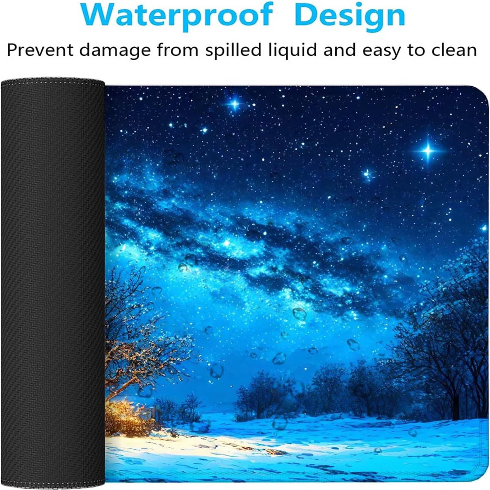Alfombrilla Ratón Árbol Cabina Alfombrilla Ratón XXL 1400x600x3mm Mouse Pad Resiste Salpicaduras, Extendida de Gran Tamaño con Bordes Cosidos, Mejora la Precisión y la Velocidad, Antideslizante y-441
