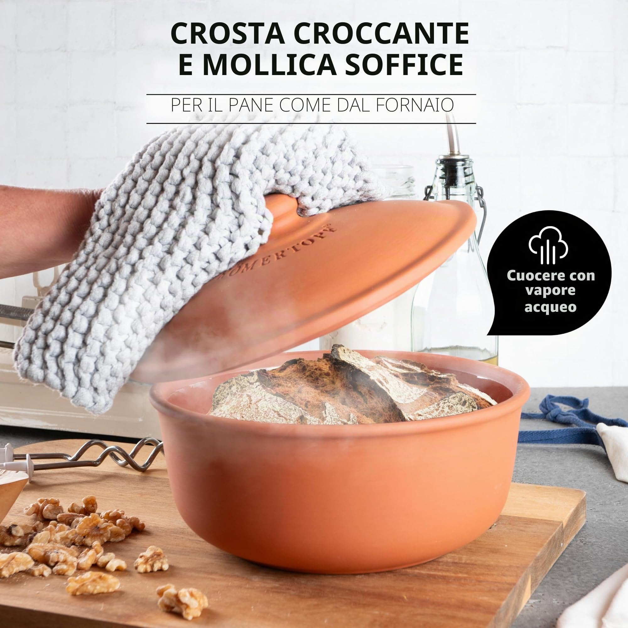 Römertopf Pentola per Pane in Terracotta Ø 23 cm, Terracotta