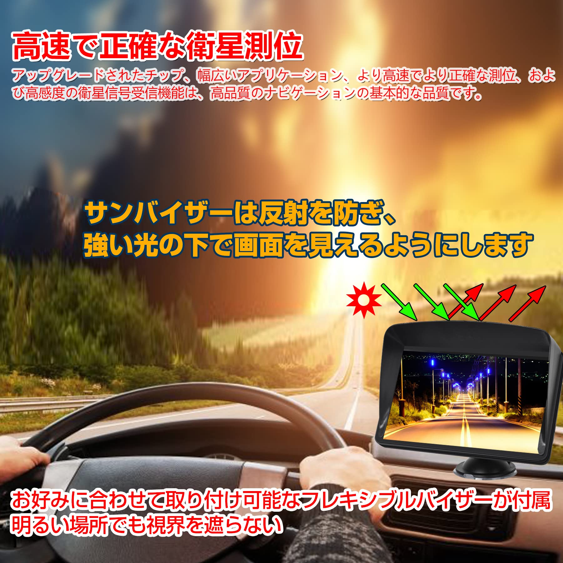Amazon.co.jp: カーナビ ポータブルナビ 7インチ 衛星数1.8倍 12V/36V