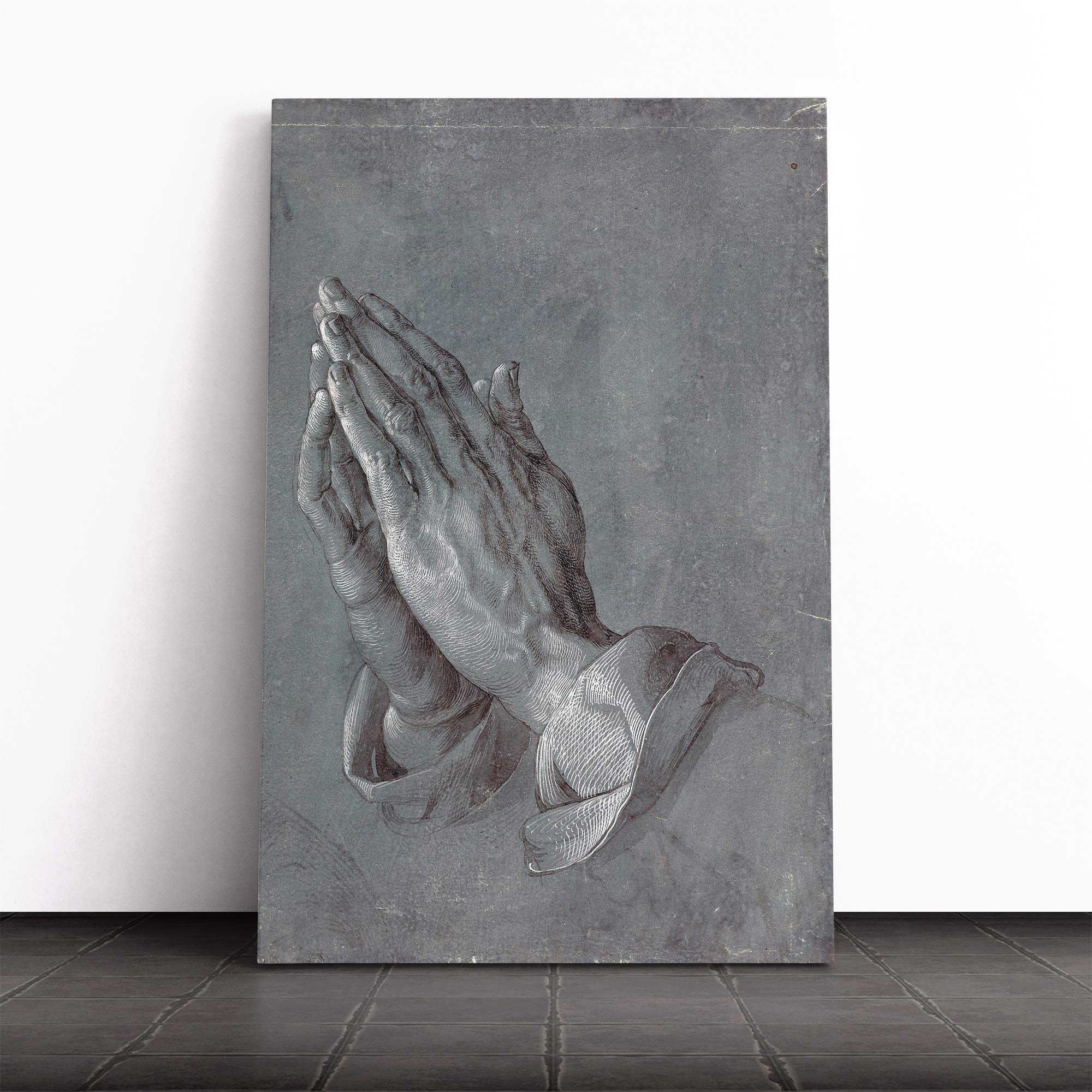 Albrecht Durer Praying Hands Canvas Print | Gallery Wrapped 30mm Frame Wall Art | 30x20 inches | Ready to Hang | Modern Picture | Living Room Bedroom Lounge Office