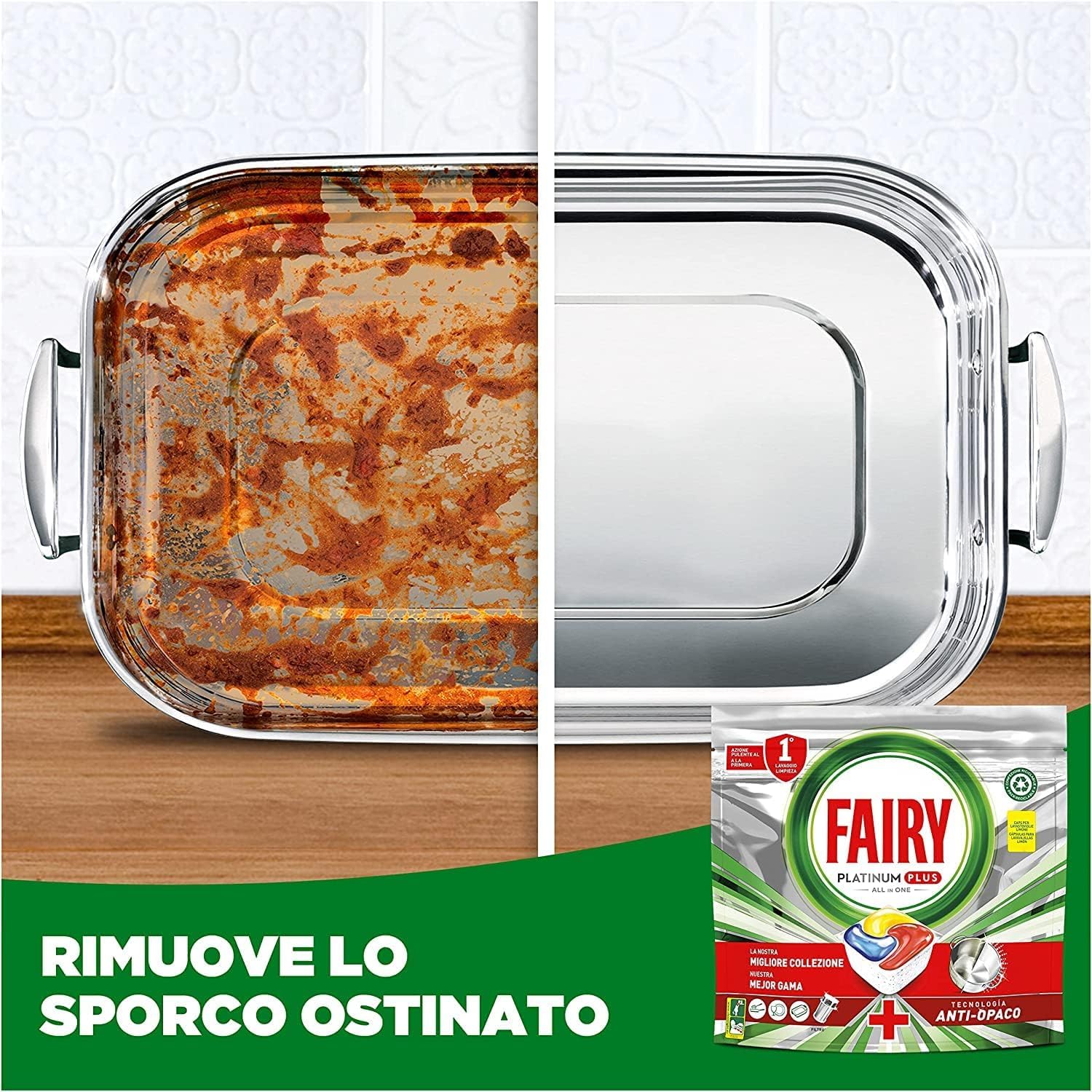 Pastiglie Lavastoviglie All in One al Limone – 38 Capsule – Azione Brillantante kit con Spugna Brandizzata SPESA & RISPARMIO Inclusa – Variazioni 2/4/6 Pezzi (6)