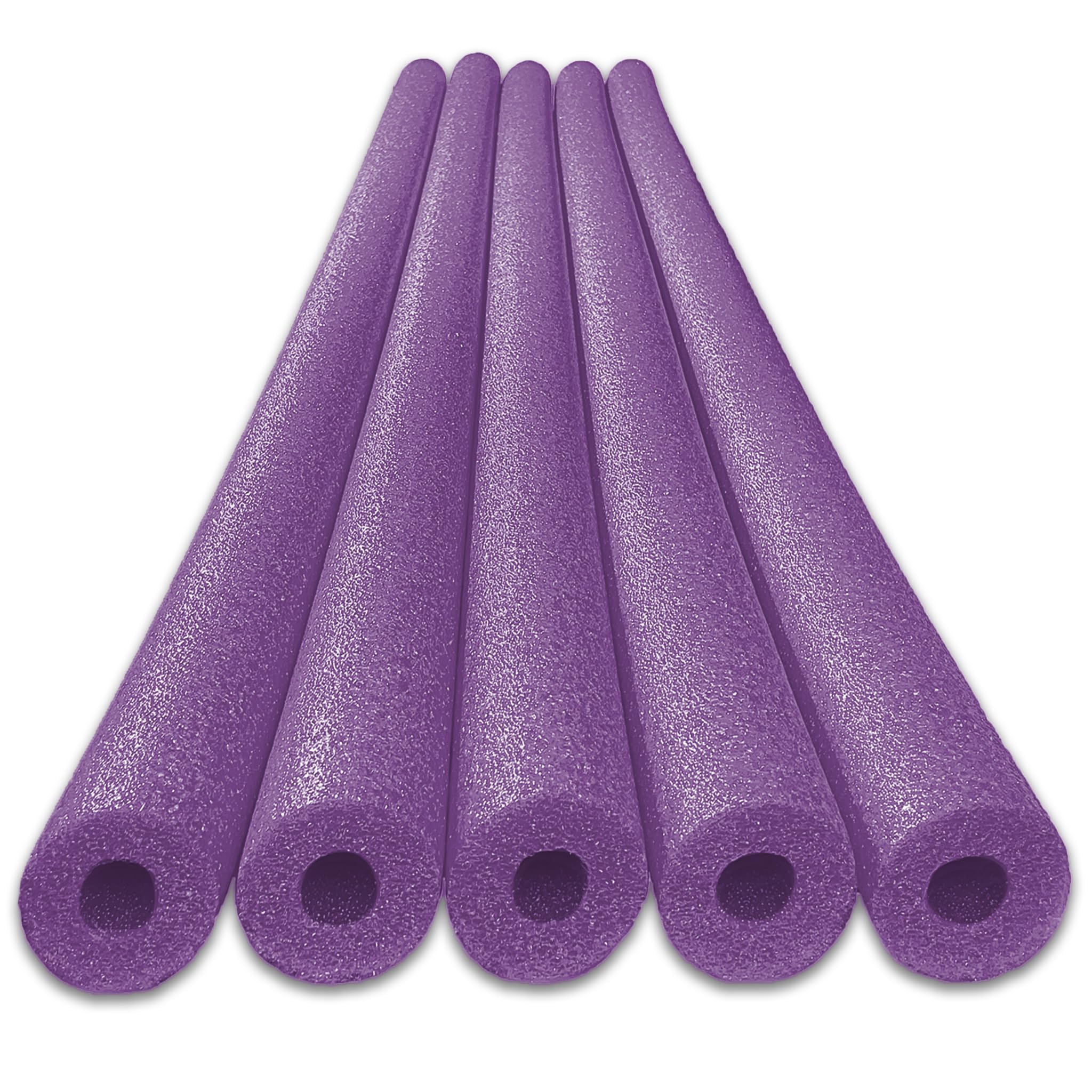 Oodles of Noodles Deluxe Foam Pool Swim Noodles - 5 Pack 52 Inch Wholesale Pricing Bulk Purple