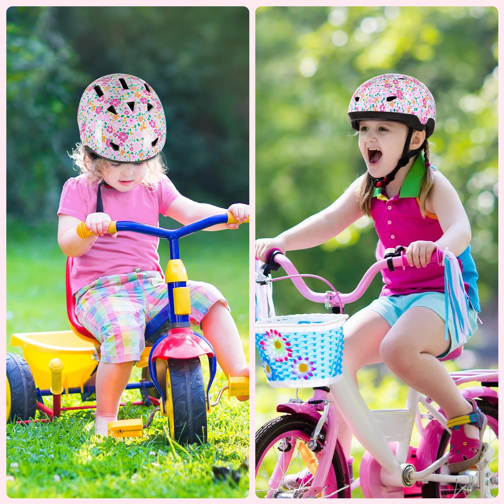 Casco de Bicicleta para niños de 1-3/2-4/3-5/5-8 años, Cascos de Bicicleta Ajustables para niños y niñas, para Scooter, patineta, Ciclismo