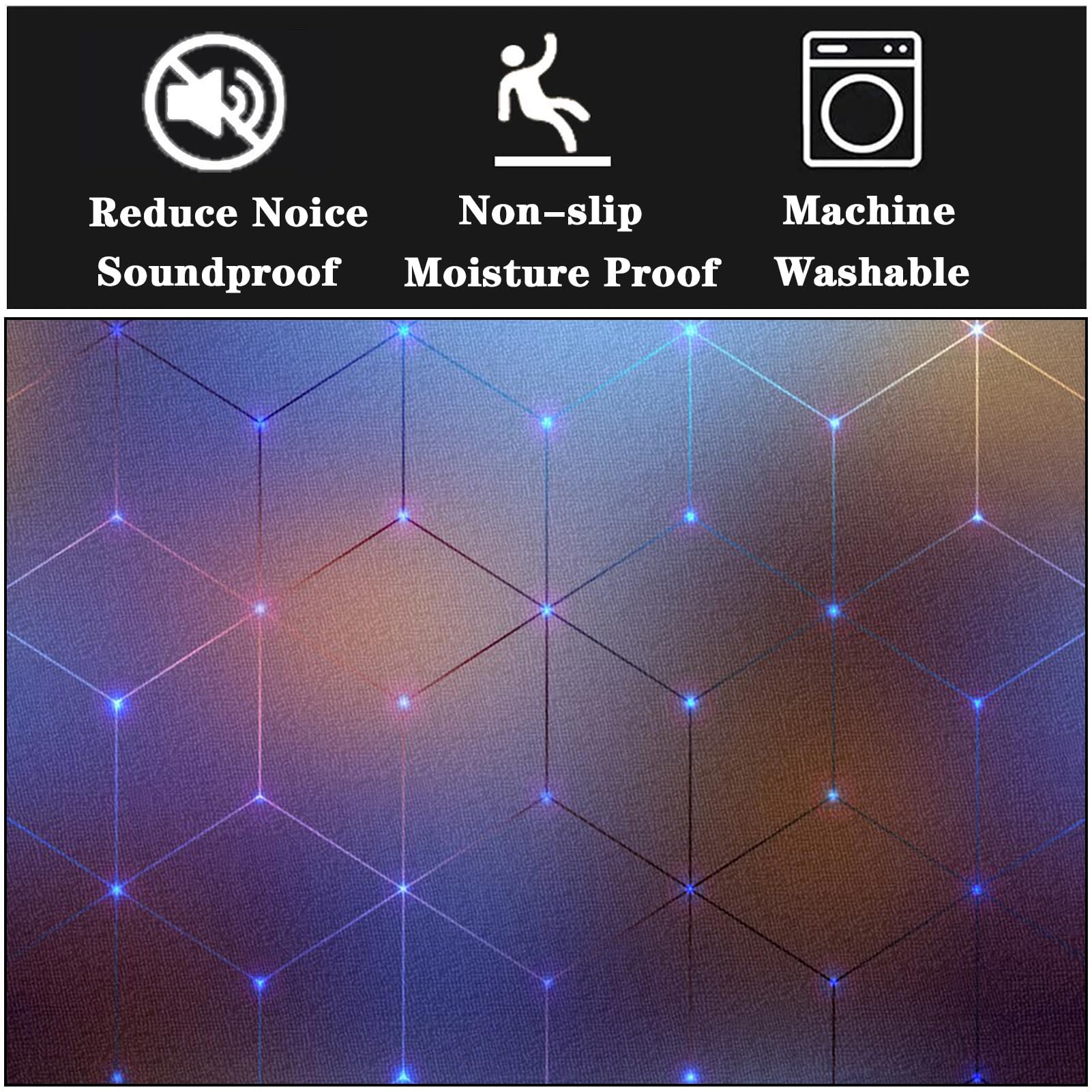 Tappeto professionale antiscivolo insonorizzato per kit jazz elettronici, 210 x 180 cm, ideale per musicisti e studi