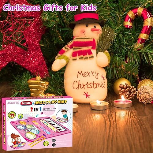 Miniatura 6 de Juguetes para niñas de 1 año, tapete de piano 2 en 1, juguetes Montessori para niñas de 1 a 2 años, juguete musical educativo para el primer