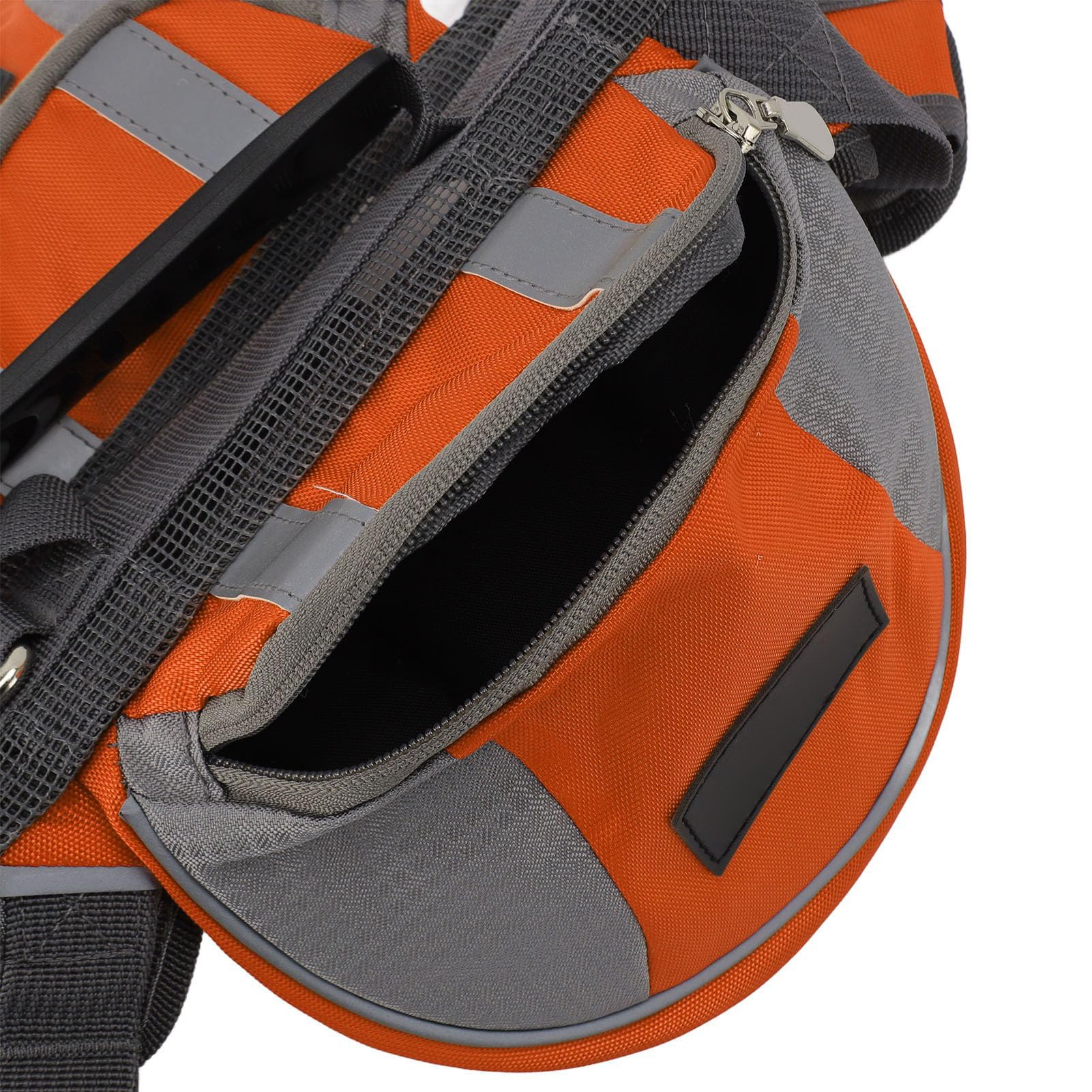 Borsa da Sella per Zaino per Cani, Borsa da Sella con Imbracatura Regolabile con Tasche Laterali di Sicurezza Riflettenti Gilet per Cani per Escursionismo, Campeggio, Viaggi,