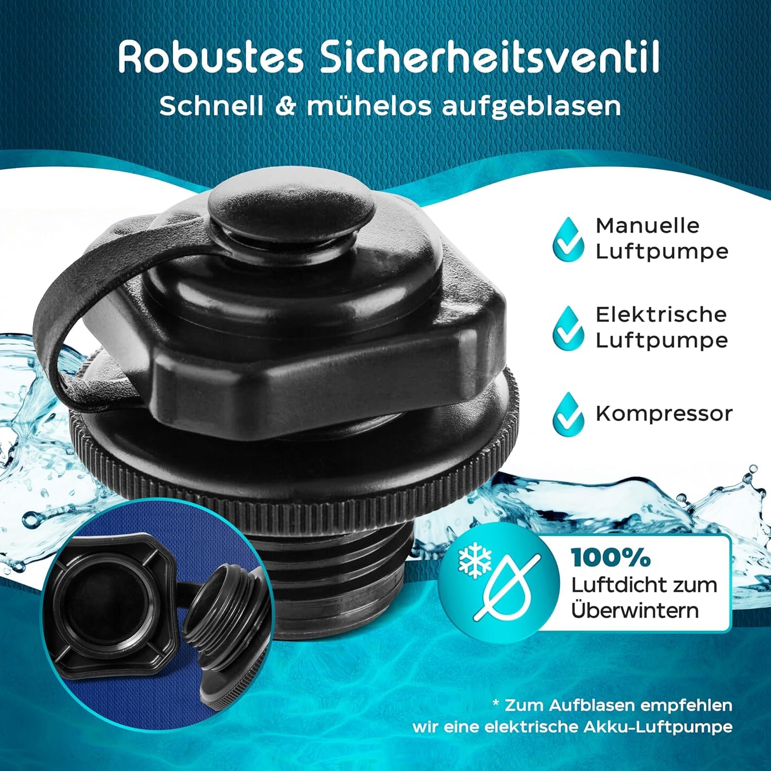 Coussin Piscine Hiver IVEUM - Rond 4m - Matériau 0,4mm Résistant - Kit Réparation Inclus