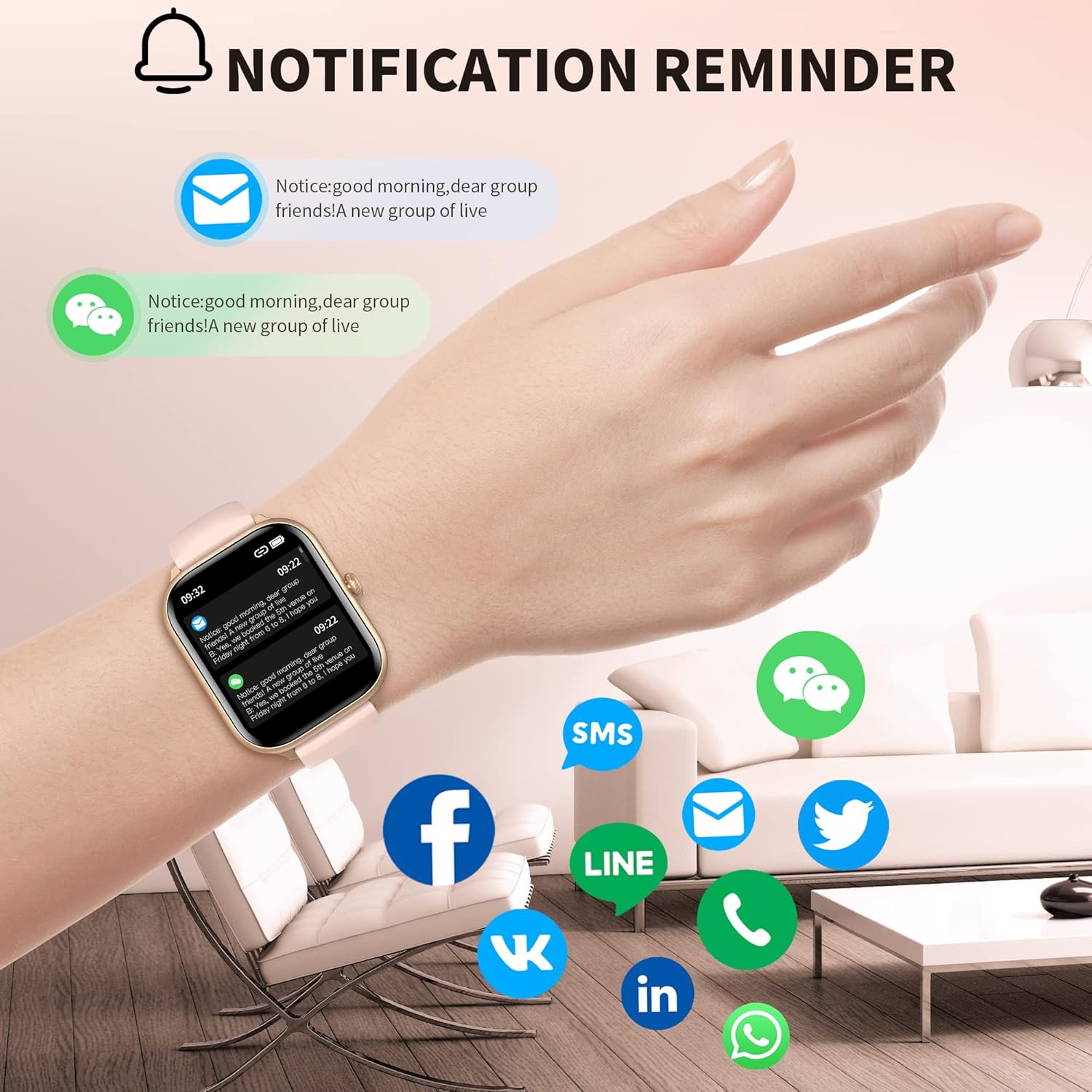 Smartwatch Donna Uomo con Risposta Chiamate e Vivavoce, 1.85 Smartwatch, Orologio Fitness Tracker Donna Offerta IP68 con Cardiofrequenzimetro, SpO2, Notifiche Messaggi Whatsapp per Android iOS Smartwatch Donna Uomo con Risposta Chiamate e Vivavoce, 1.85 Smartwatch, Orologio Fitness Tracker Donna Offerta IP68 con Cardiofrequenzimetro, SpO2, Notifiche Messaggi Whatsapp per Android iOS