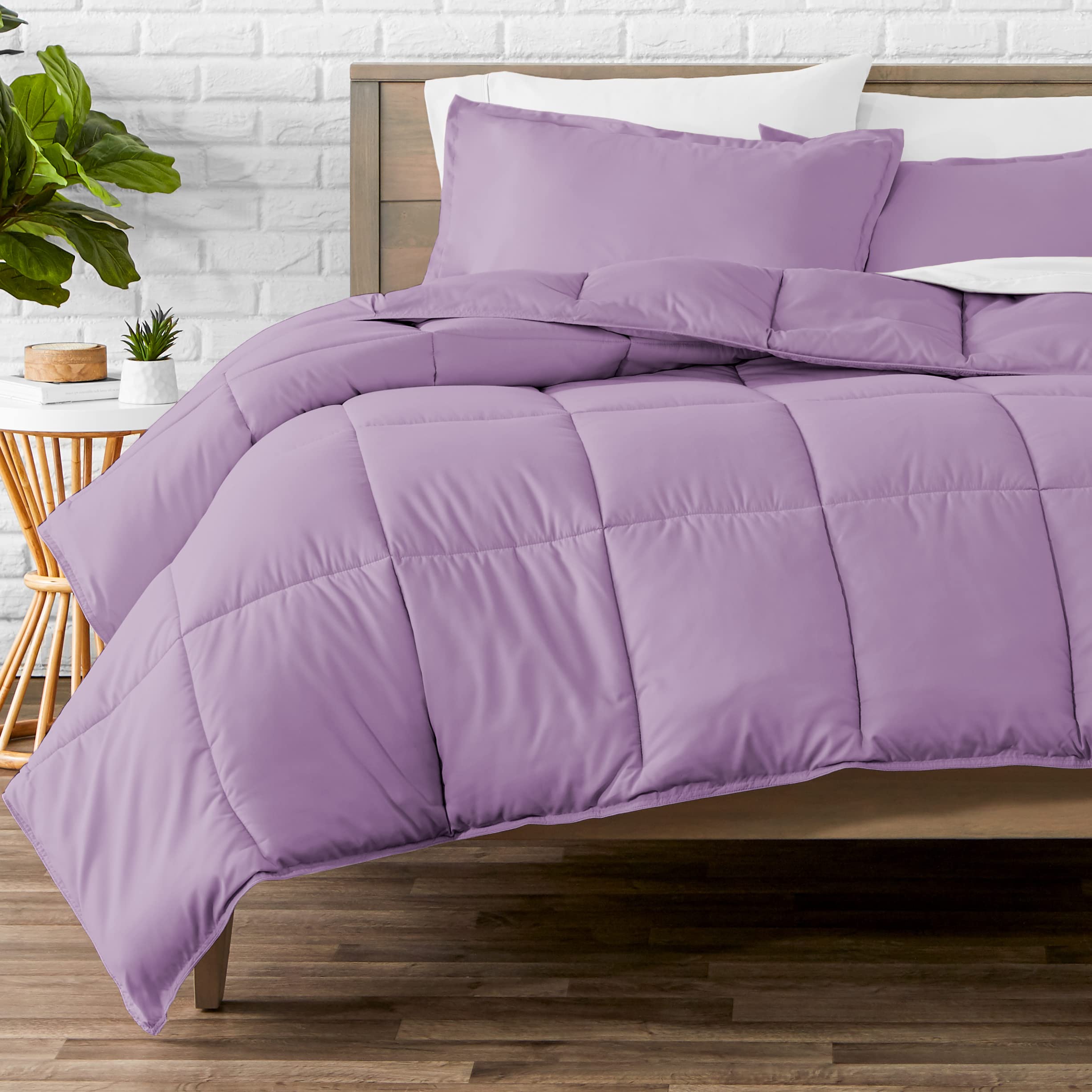 Wega LinenTwin-XL (68 inch x 90 inch ) Comforter Set Extra Long Goose Down Alternative Ultra-Soft Premium 1000 TC All Season Warmth Lavender