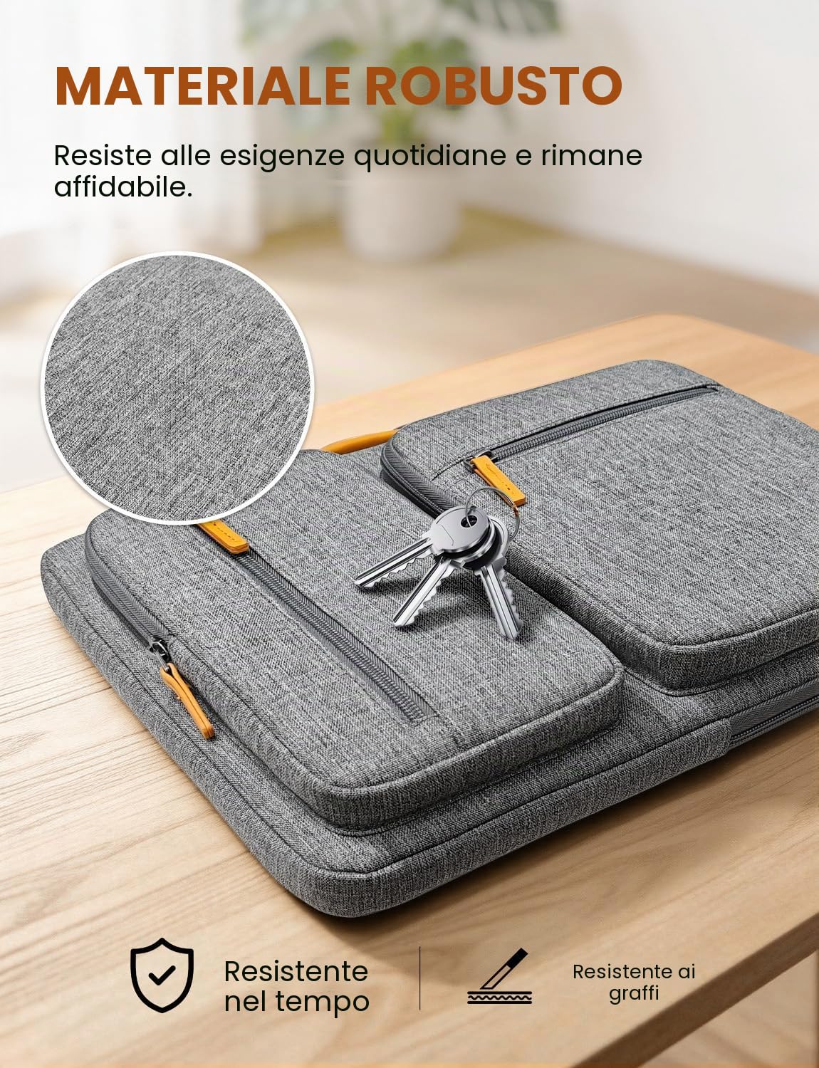 DOMISO Custodia PC Portatile 15,6 Pollici,Borsa Custodia per 16 Pollici MacBook Pro M4/M3/M2/M1 Pro/Max A3403 A3186 A2991 A2780,Dell XPS 16,15,6 Pollici Acer HP Asus Laptop con spallacci，Grigio