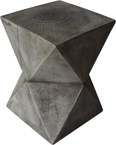 Christopher Knight Home Lux Outdoor Weight Concrete Side Table, Light Gray