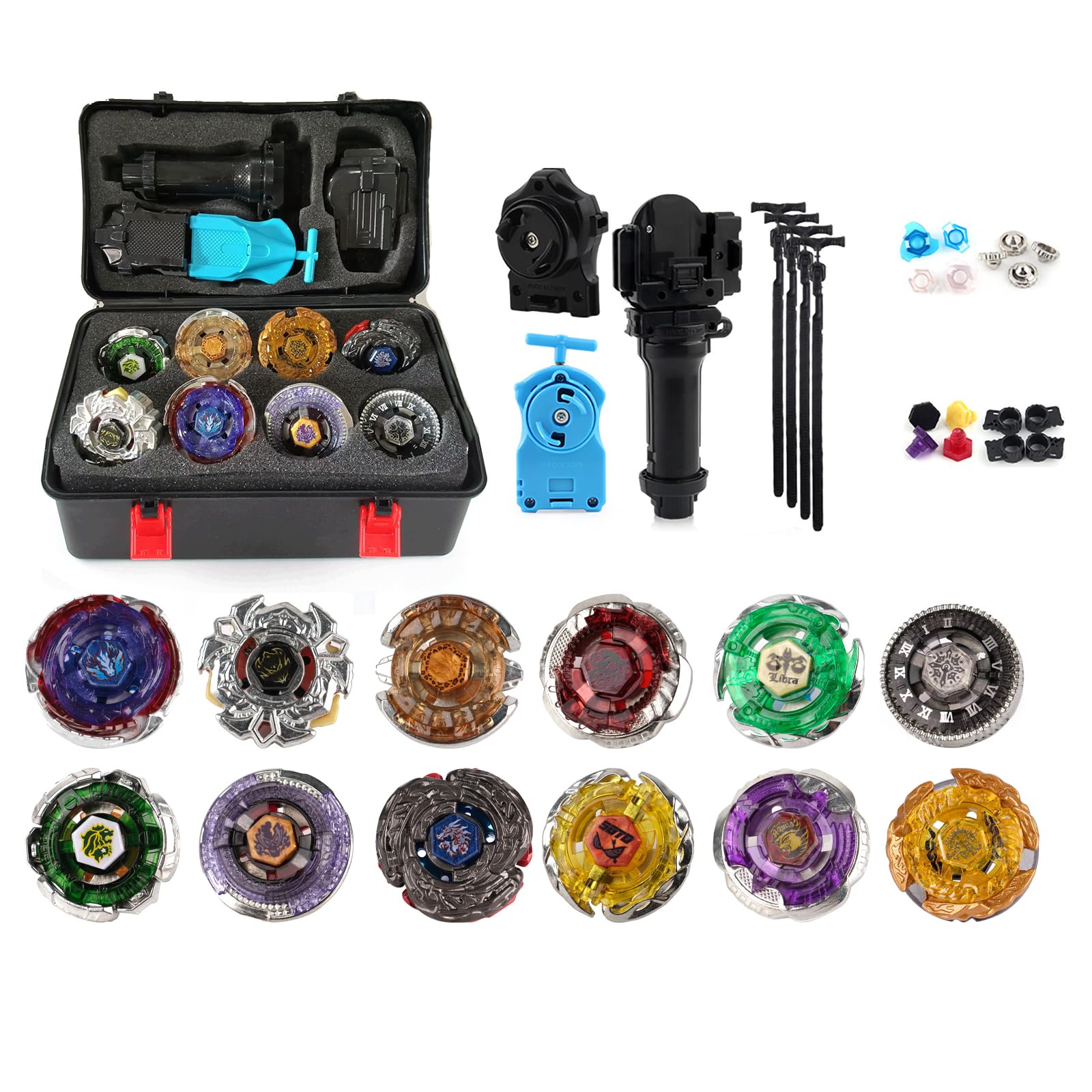 "12PCs Peonzas Metal 4D Fusion Model Evolution Serie Juego Giroscopio Transmisor Asa Combate SEO"