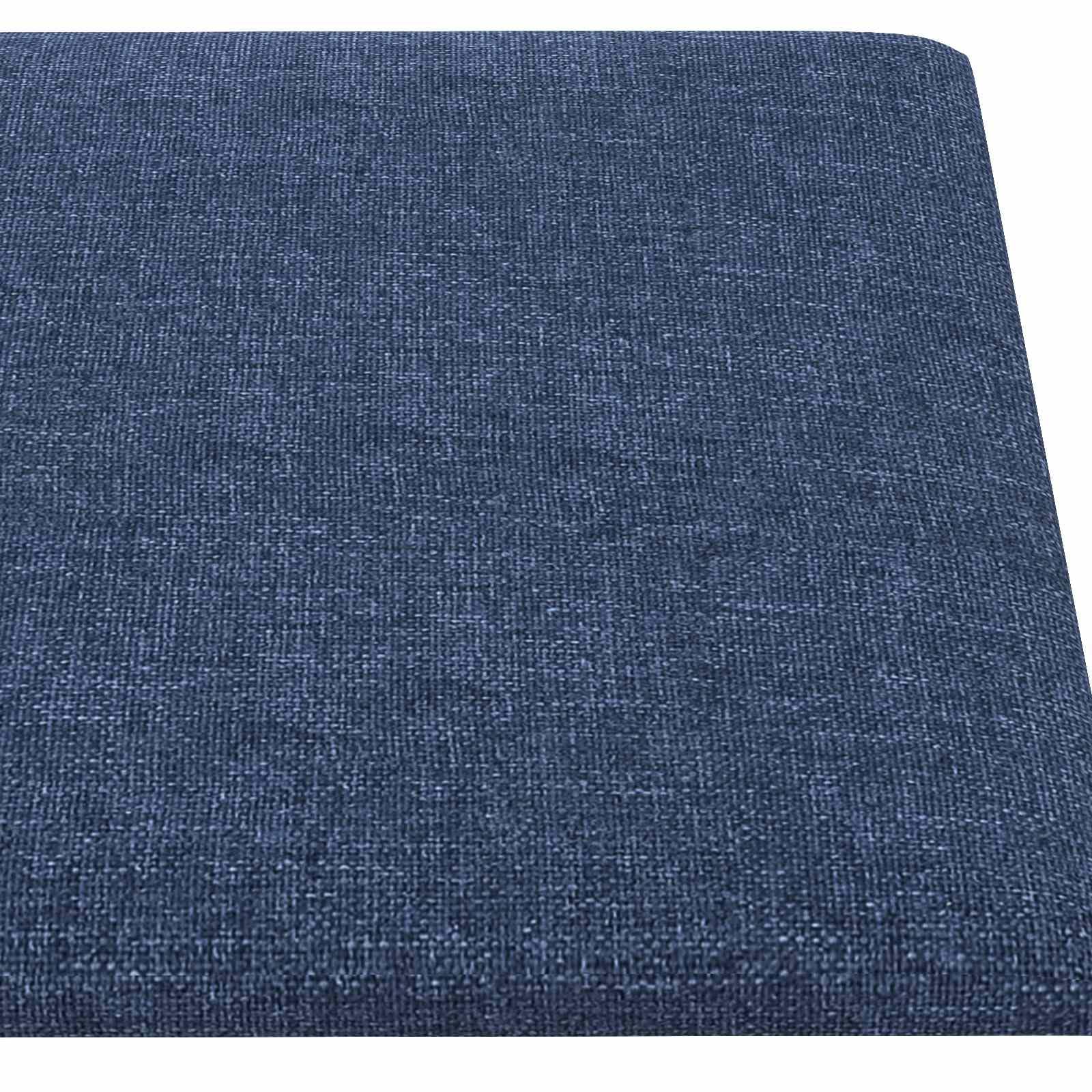 Cabeceros de pared, 12 unidades, tela azul, 60 x 30 cm, diseño moderno para dormitorio, decoración de pared, diseño rectangular, para salón, dormitorio, pasillo con marco de madera, fácil