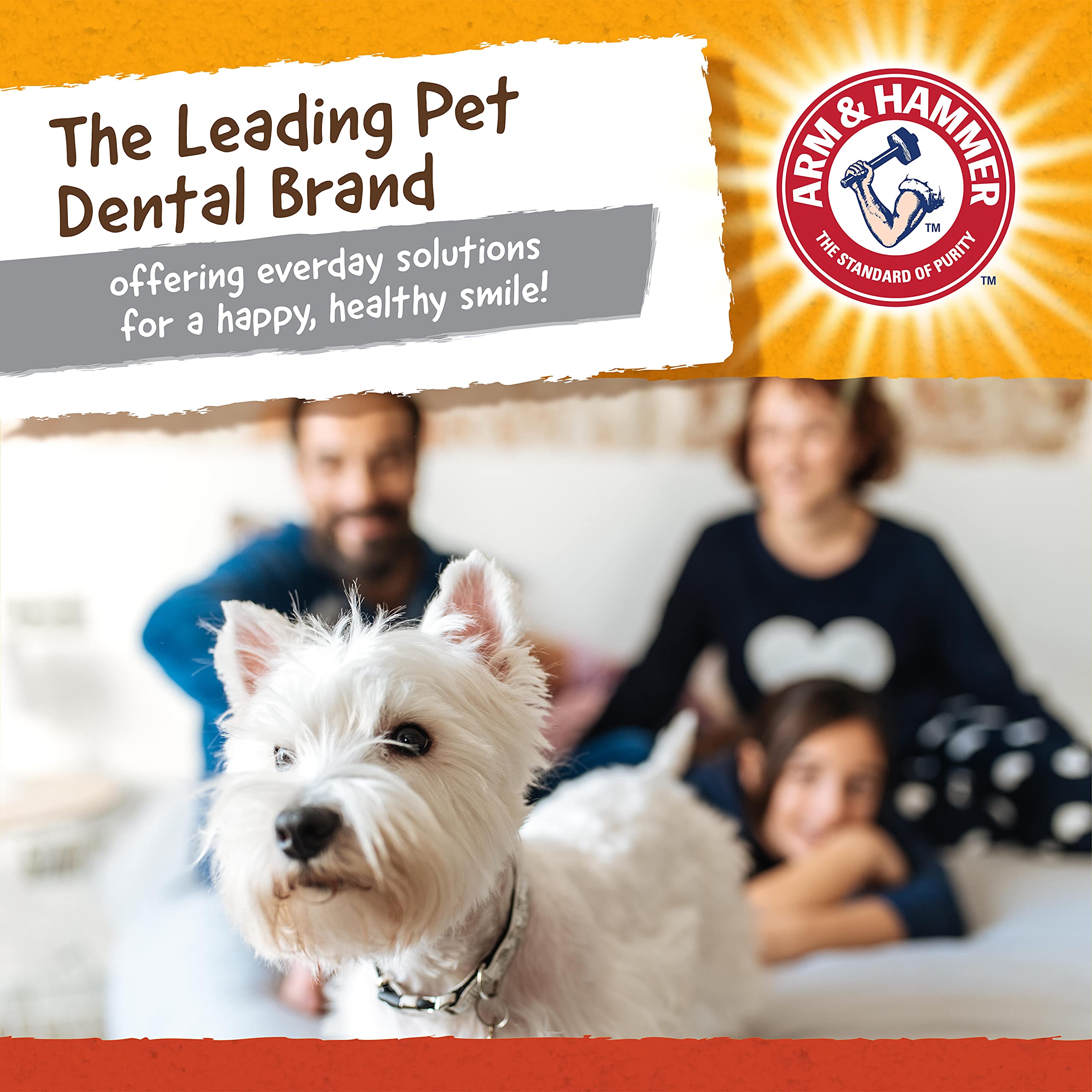 Arm & Hammer Super Treadz Mini Gorilla - Juguete Dental masticable para Perros, Juguetes masticables dentales para Perros Que reducen la acumulación de Placa y sarro sin cepillar para Perros de hasta | Infusión de bicarbonato de sodio, apto para lavavajil