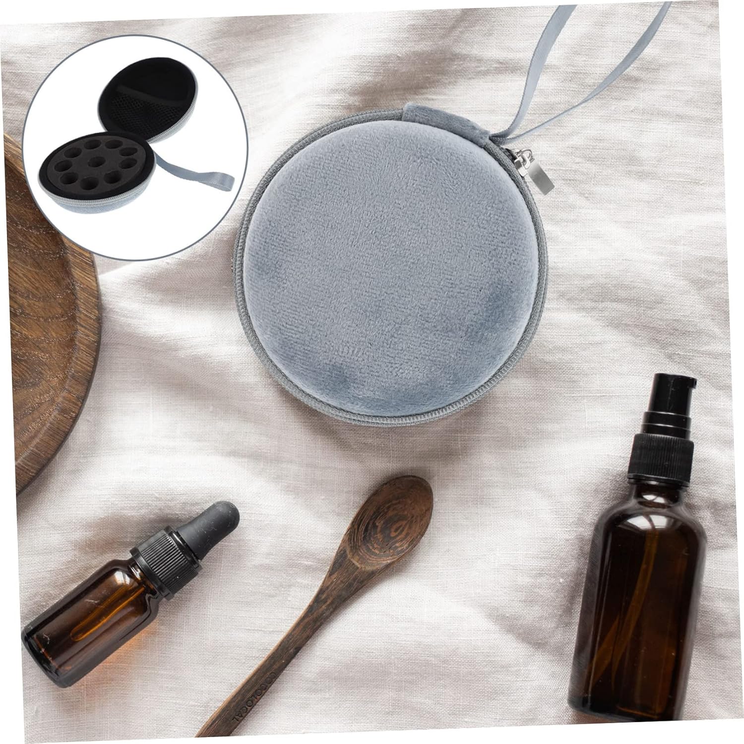 NOLITOY 5pcs Essential Oil Case Storage Pack Perfume Bottles Case Bottles Bag Nail Polish Holder