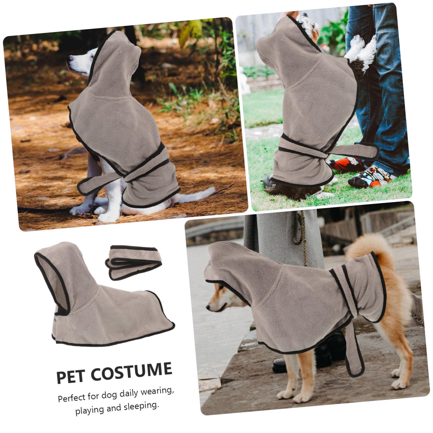 BESPORTBLE 3 Sätze Saugfähiger Bademantel für Haustiere Trockenes Badetuch für Haustiere Haustierkleidung für das Bad Dog Costume hundekostüme für Hunde Welpenrobe Haustier Bademantel