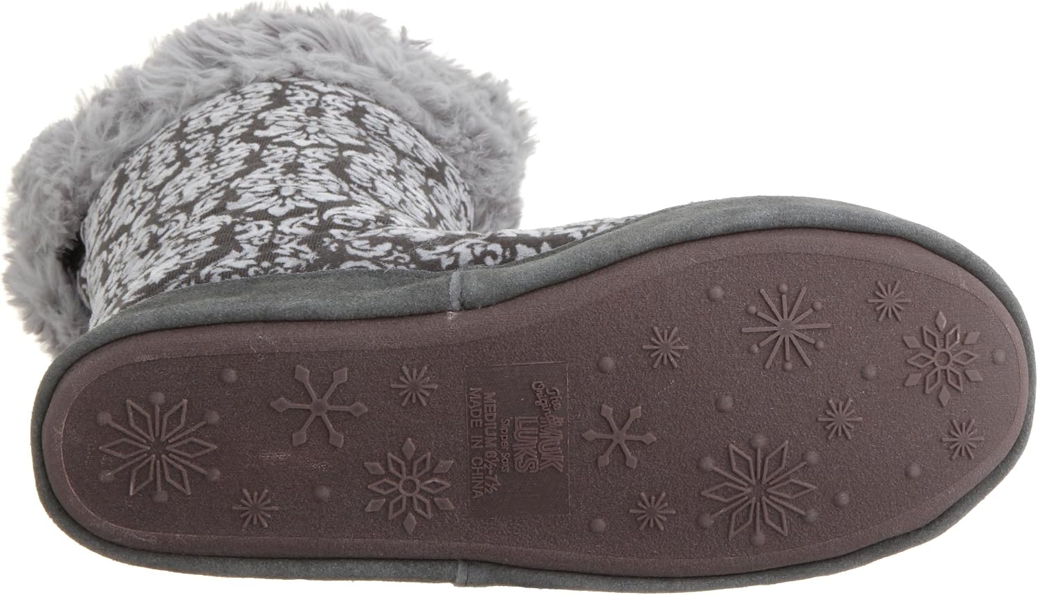 MUK LUKS Women's Damask Flocked Jersey Boot