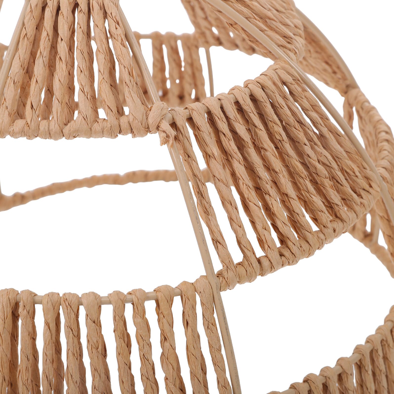 Paralume in Carta Intrecciata Design Boho per Lampada da Tavolo da Terra, Diffusore Luce Calda per Sala da Pranzo o Camera