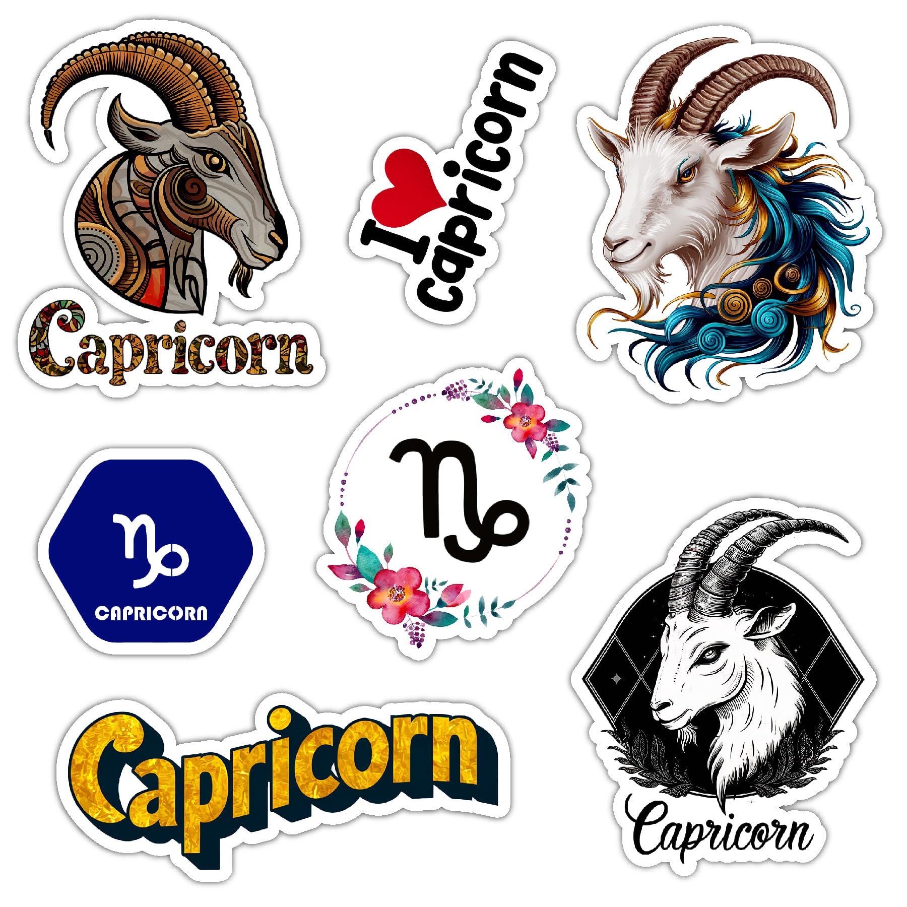 Calcomanías de Capricornio para regalos de cumpleaños de astrología y detalles de fiesta